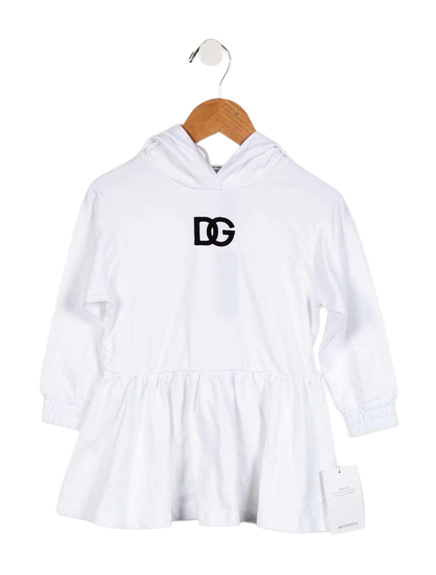 Dolce & Gabbana Toddler Girls' Logo Embroidered Long Sleeve Dress w/Tags
