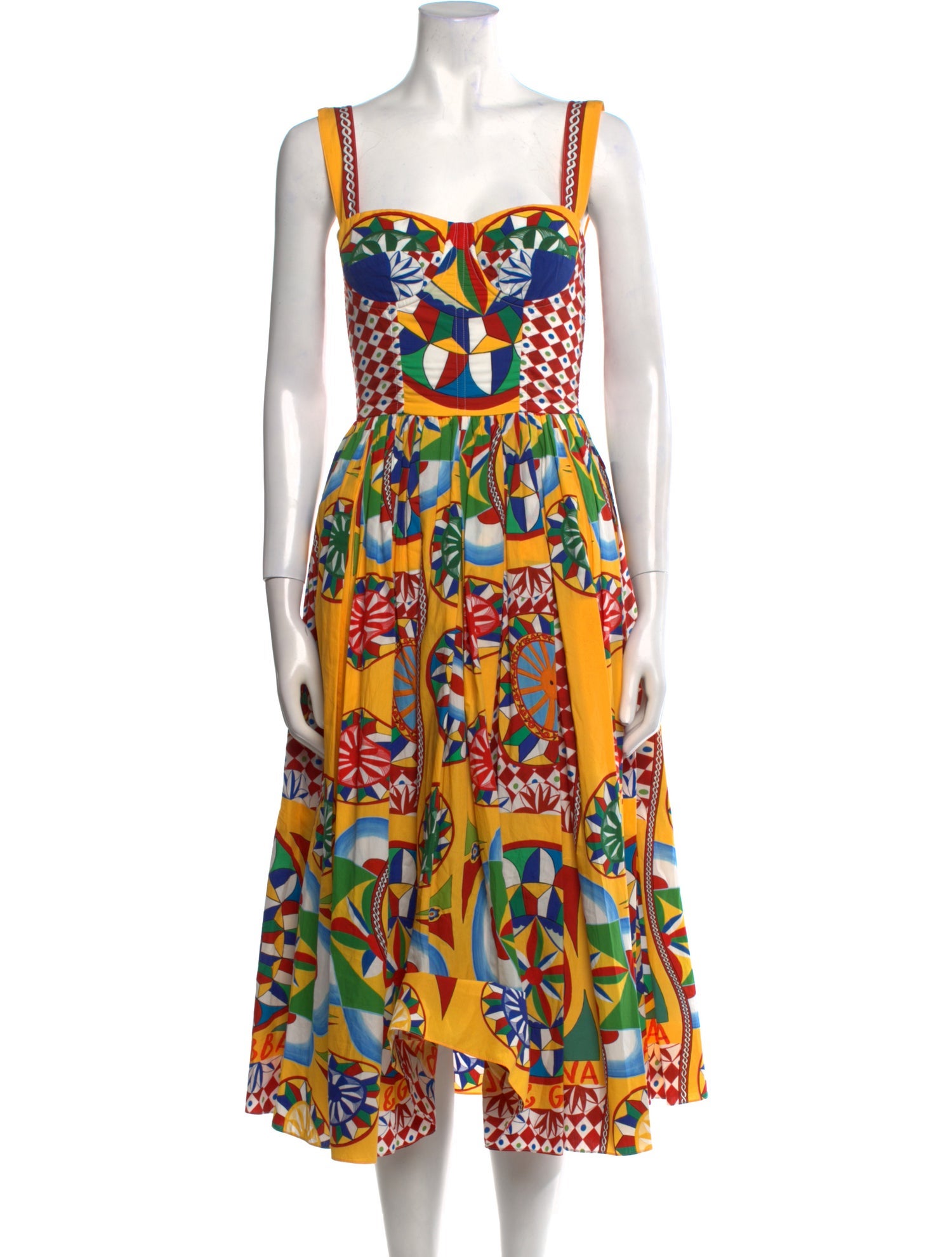 Dolce & Gabbana Printed Midi Length Dress w/ Tags