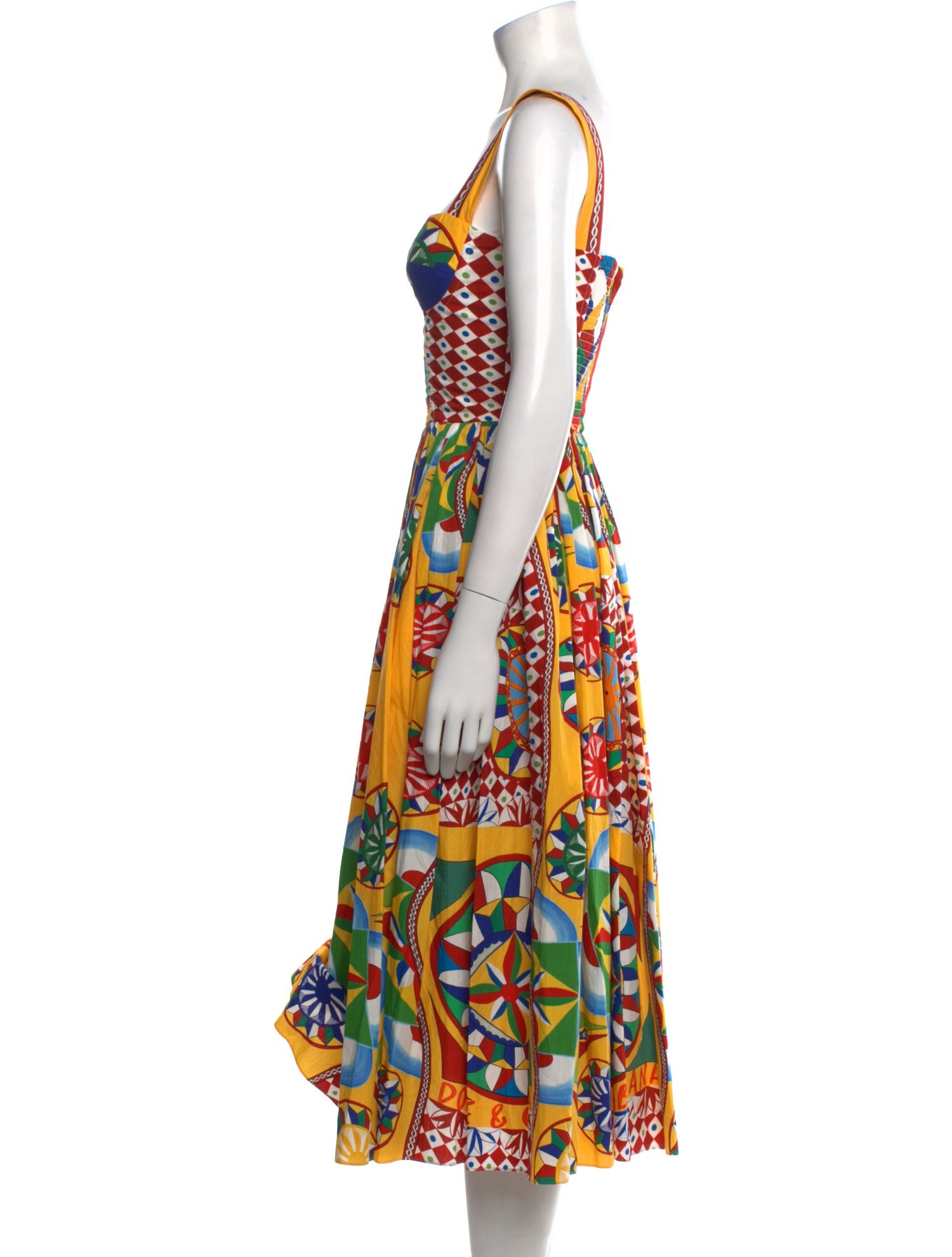 Dolce & Gabbana Printed Midi Length Dress w/ Tags