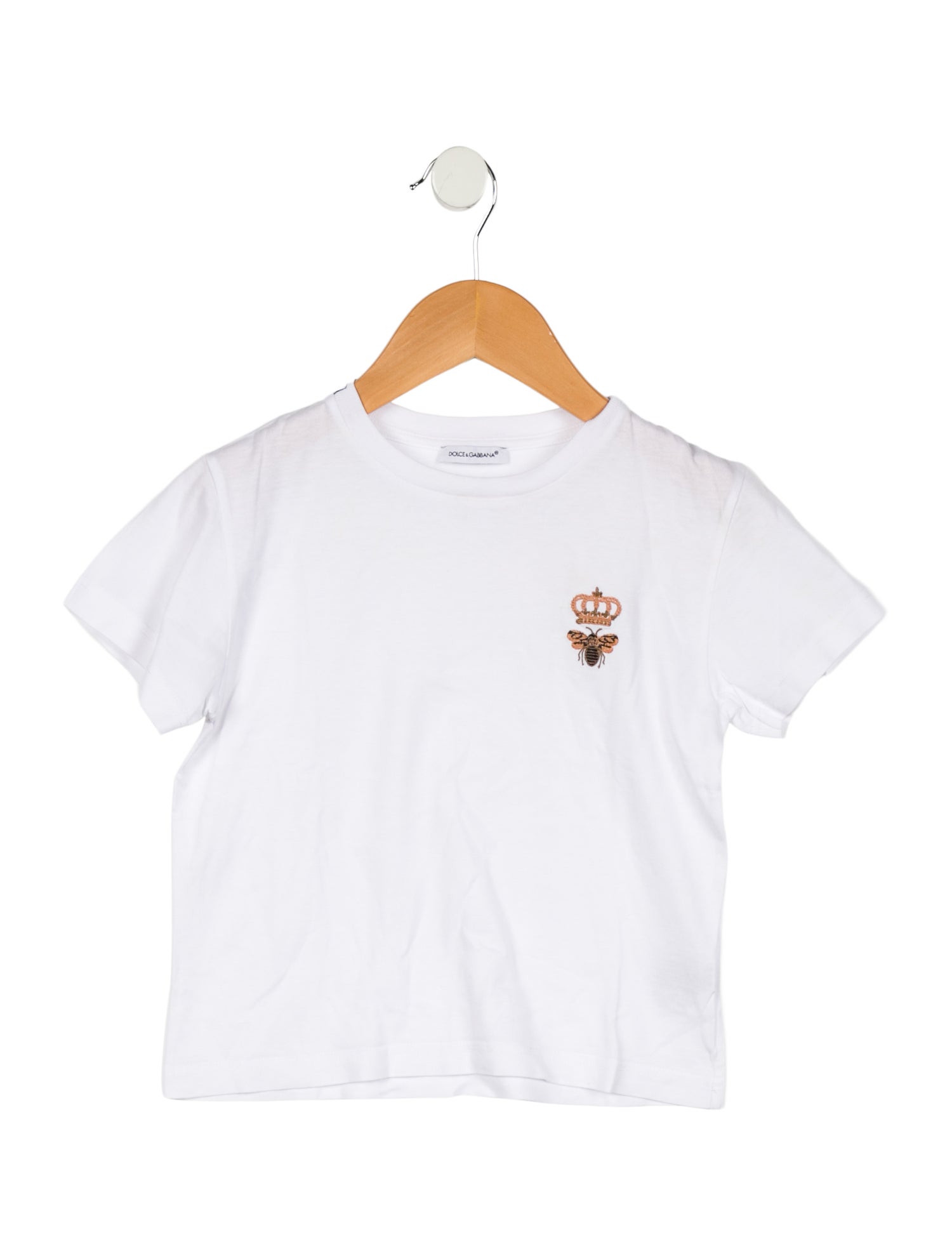 Dolce & Gabbana Girls' Crew Neck Embroidered T-Shirt