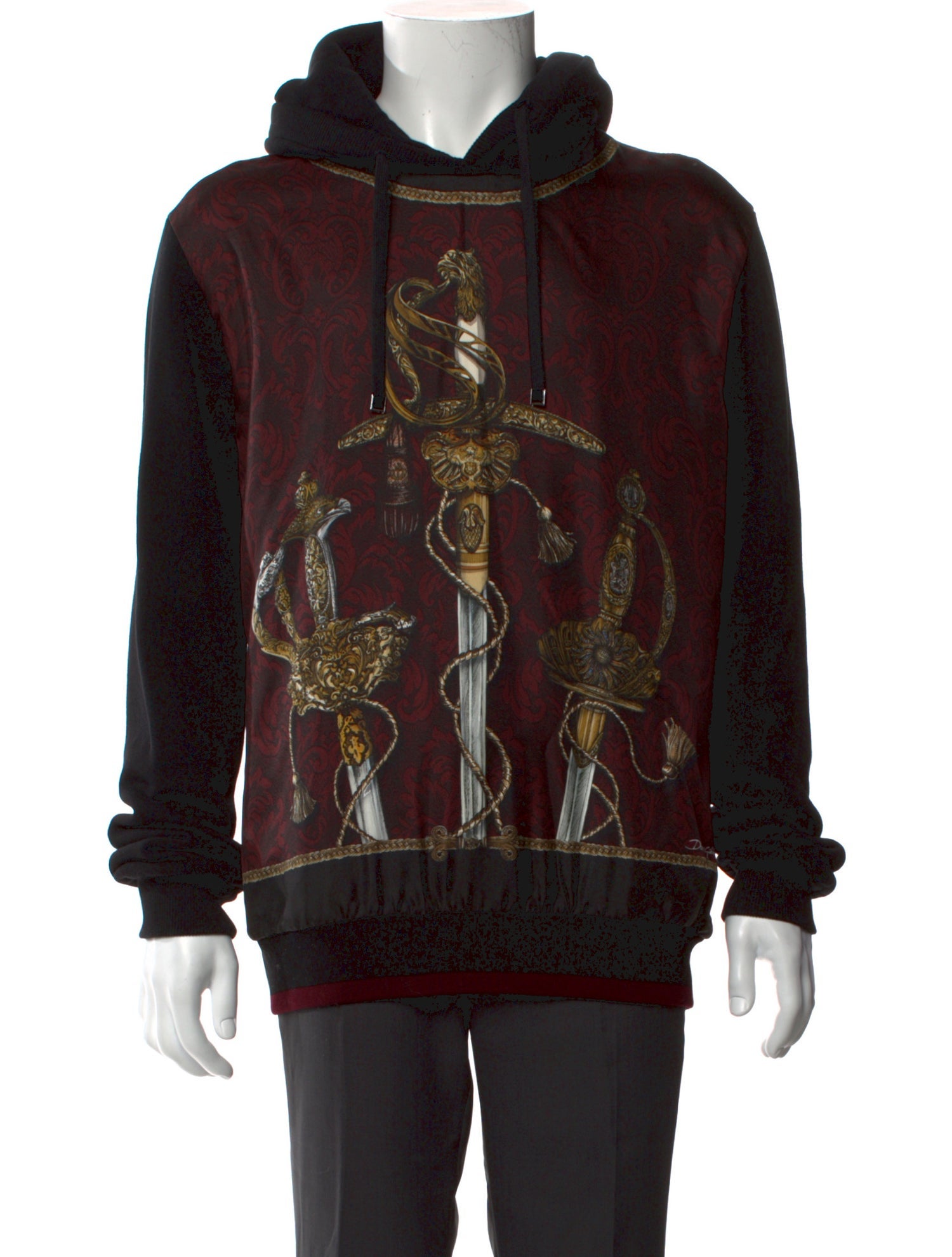 Dolce & Gabbana Printed Crew Neck Hoodie