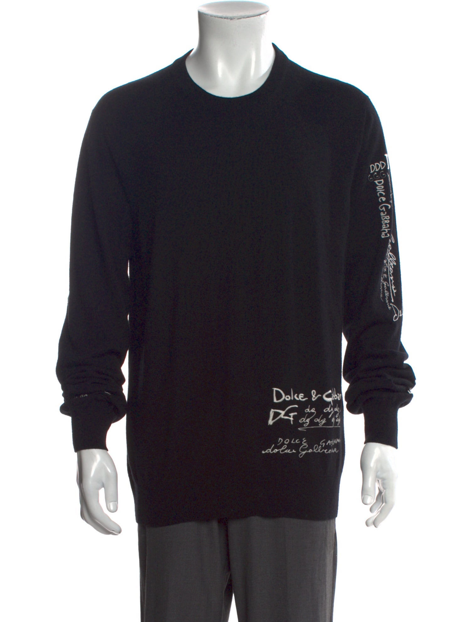 Dolce & Gabbana Cashmere Graphic Print Pullover