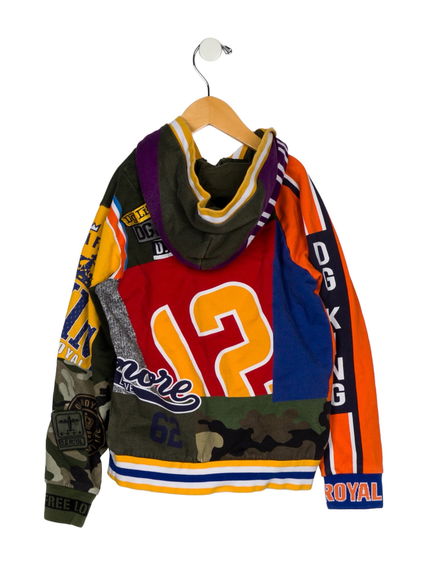 Dolce & Gabbana Long Sleeve Graphic Zip Up Jacket