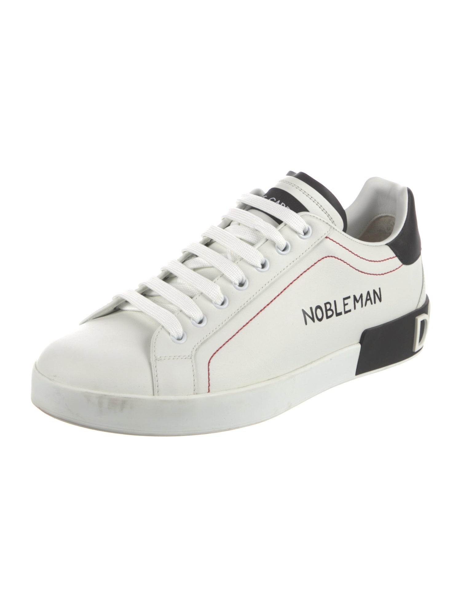 Dolce & Gabbana Leather Printed Sneakers