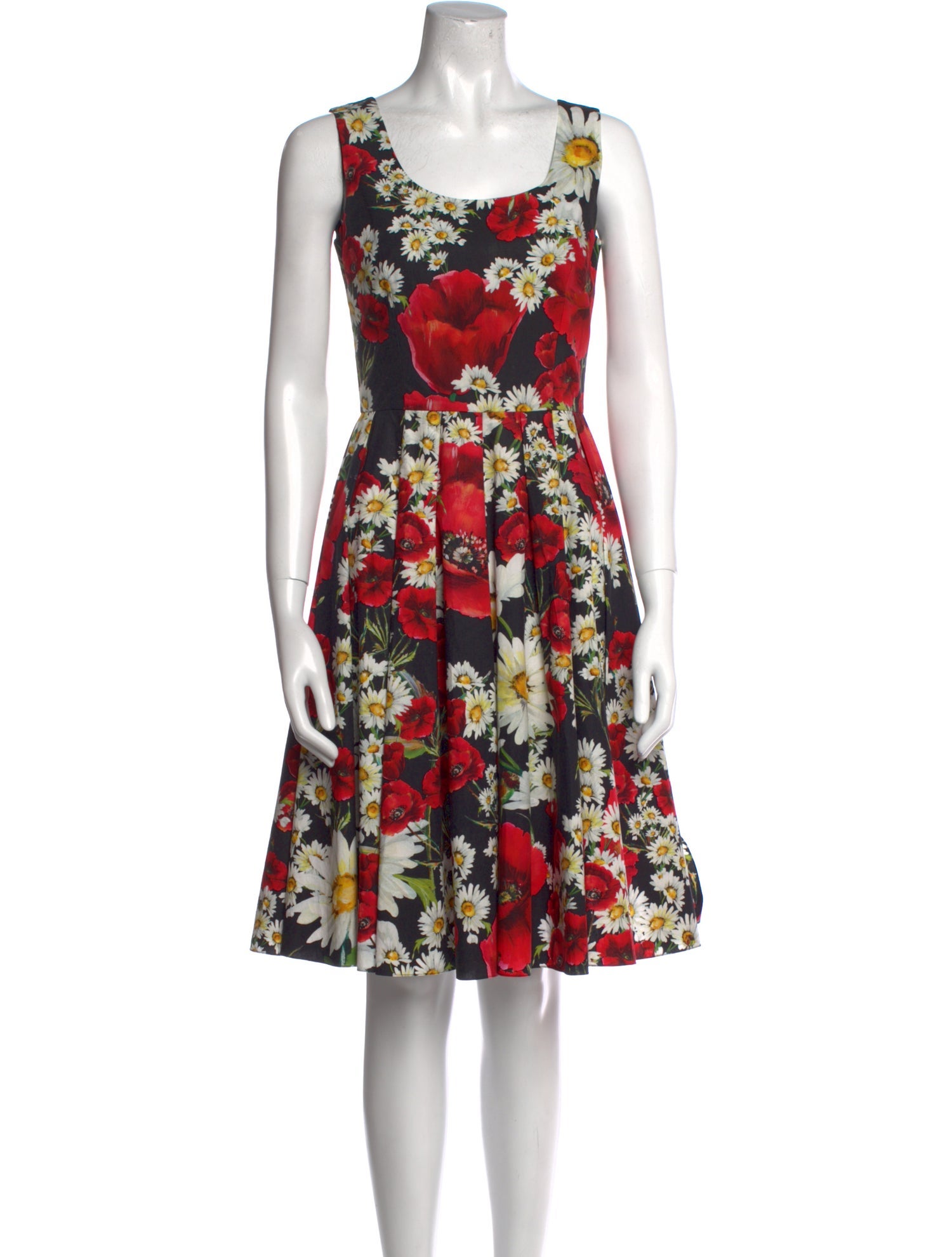Dolce & Gabbana Floral Print Knee-Length Dress
