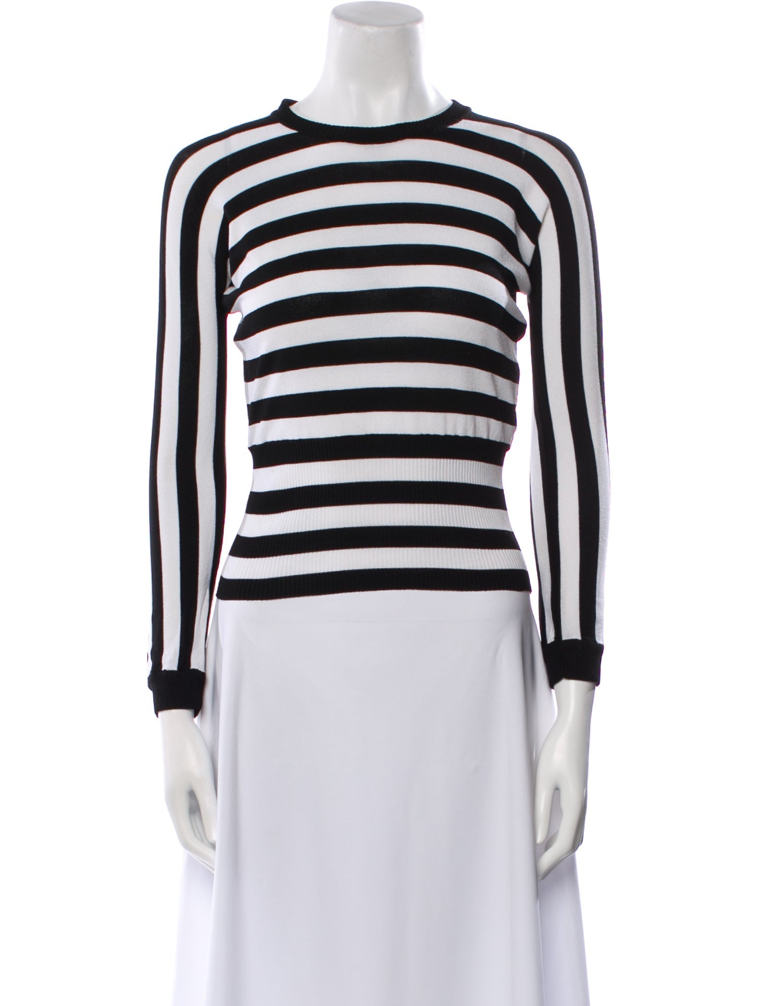 Dolce & Gabbana Striped Crew Neck Top