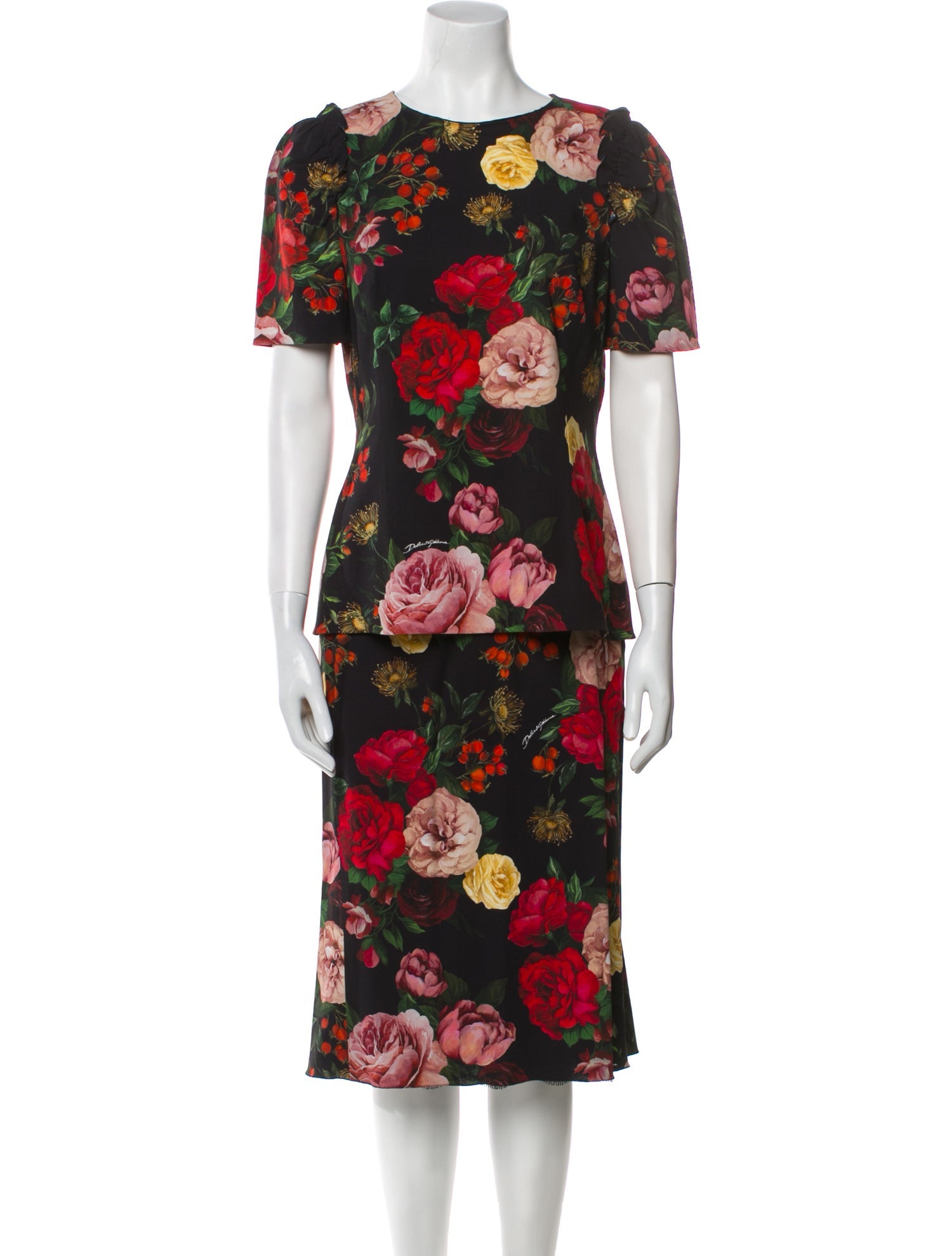 Dolce & Gabbana Printed Ruffle Embellishment Skirt Set