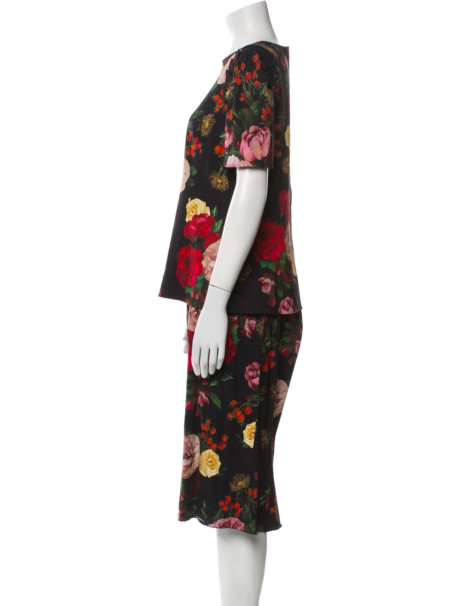 Dolce & Gabbana Printed Ruffle Embellishment Skirt Set