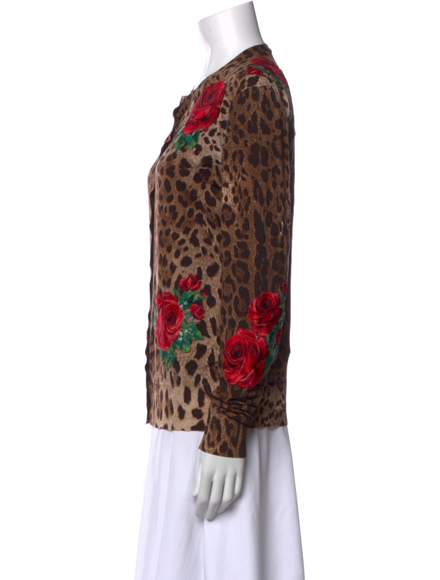 Dolce & Gabbana Virgin Wool Animal Print Sweater
