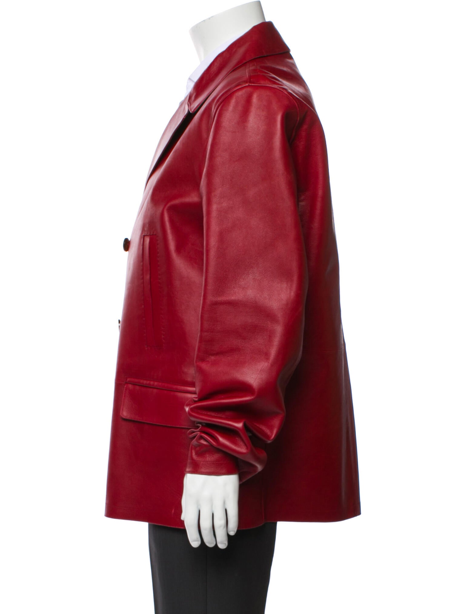 Dolce & Gabbana Calf Leather Peacoat