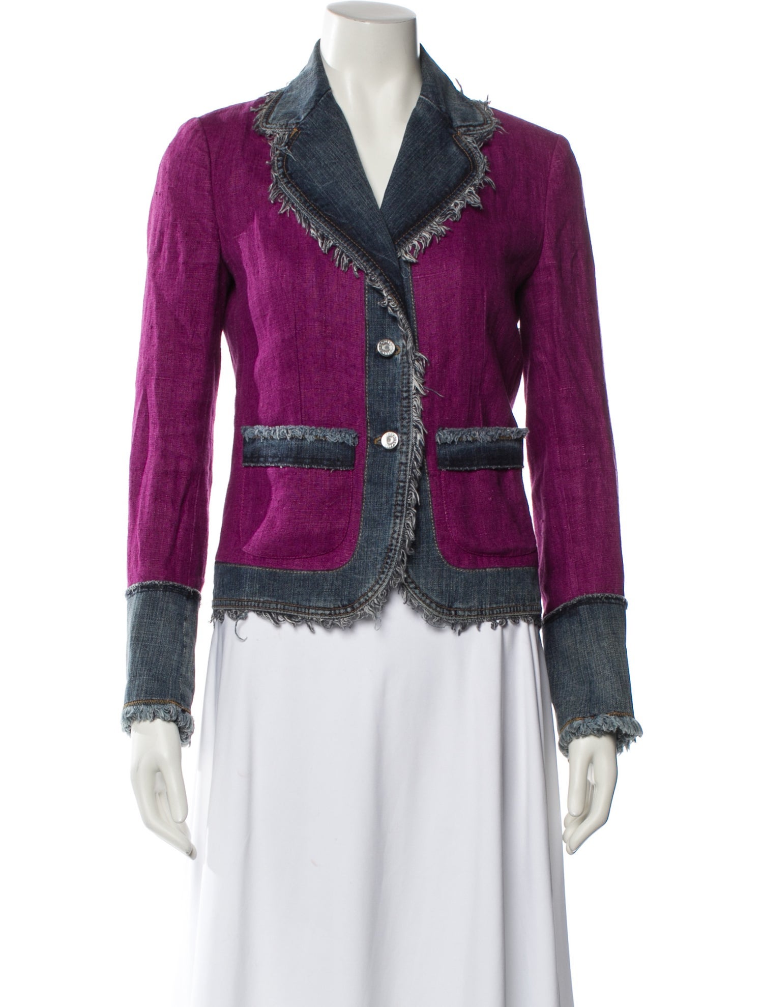 Dolce & Gabbana Linen Tweed Pattern Jacket