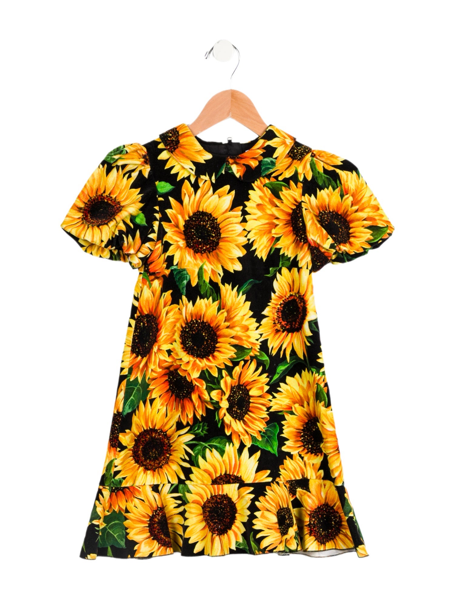 Dolce & Gabbana Velvet Short Sleeve Dress