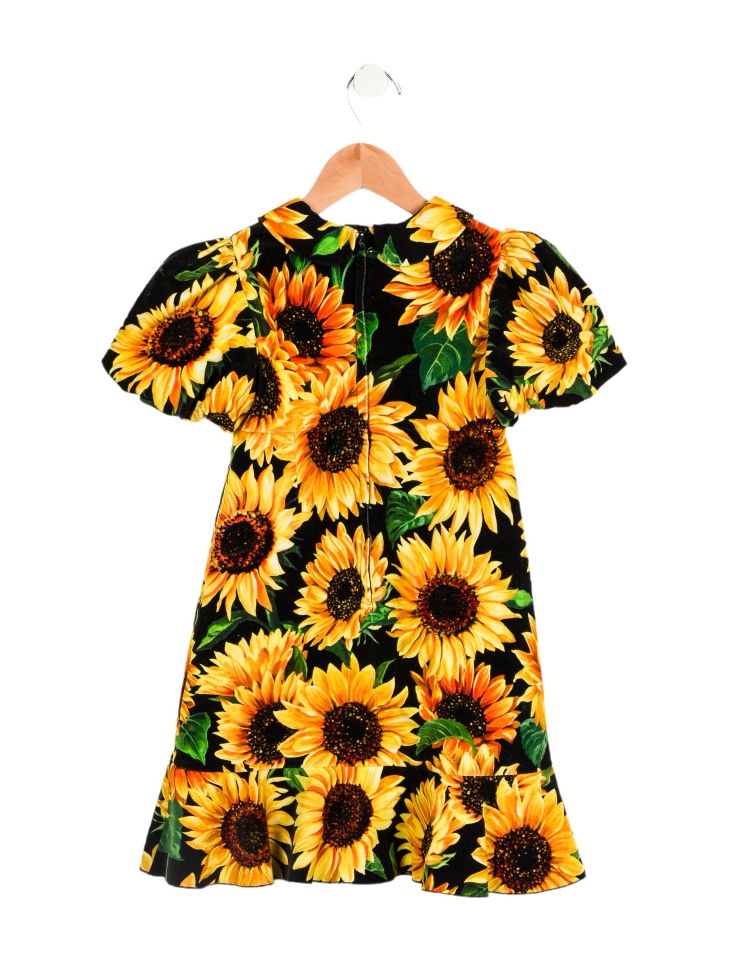 Dolce & Gabbana Velvet Short Sleeve Dress