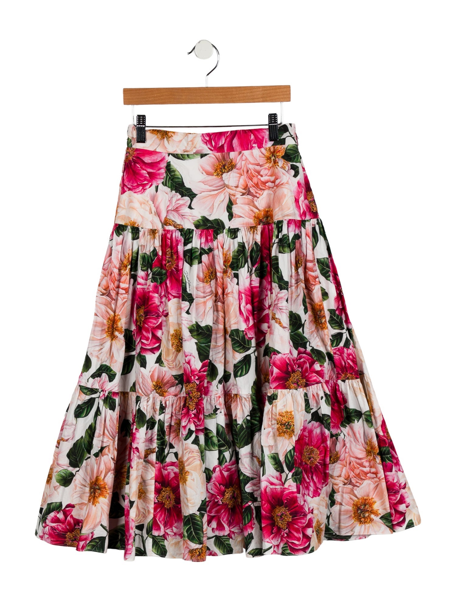 Dolce & Gabbana Girls' Floral Print Maxi Skirt