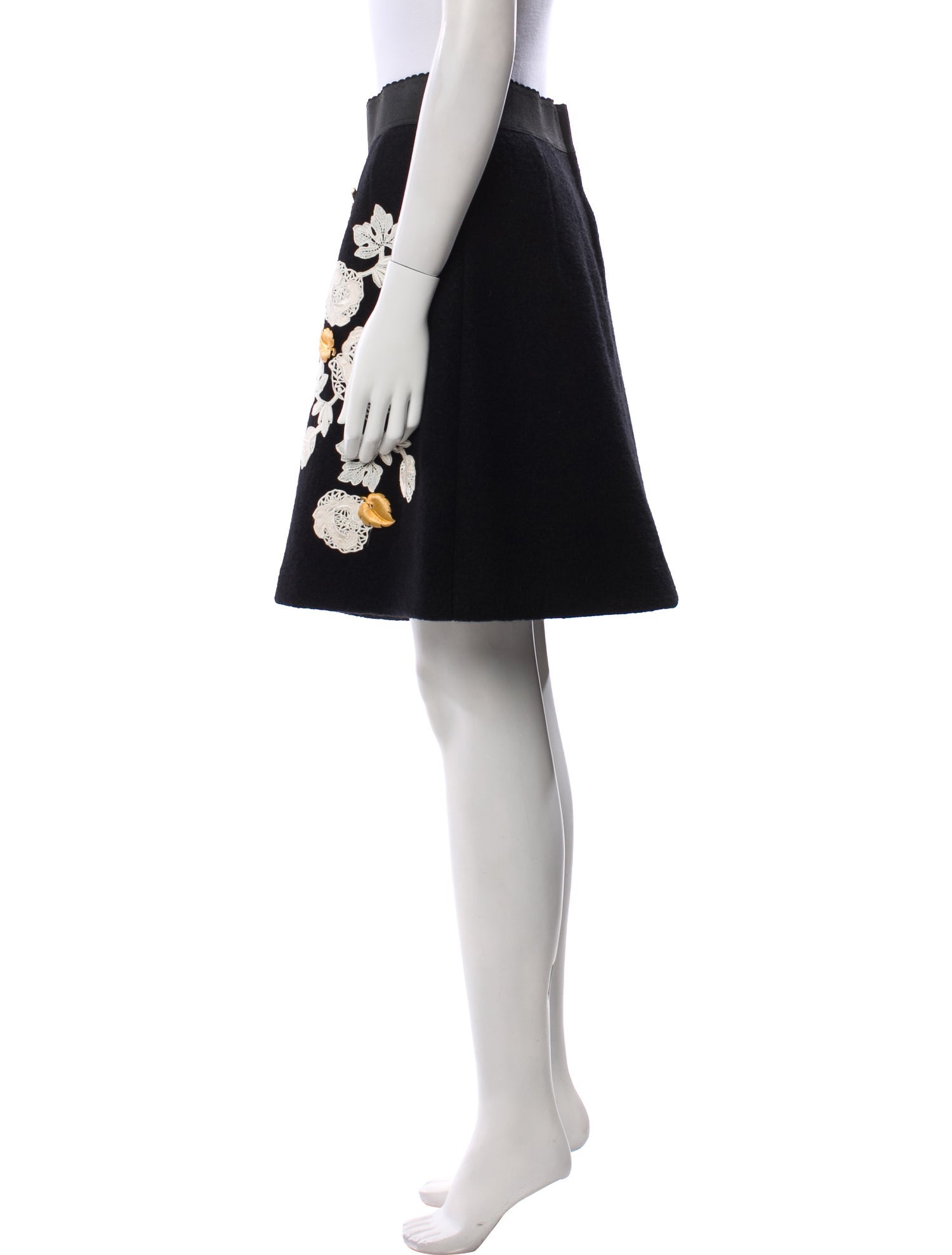 Dolce & Gabbana Virgin Wool Knee-Length Skirt