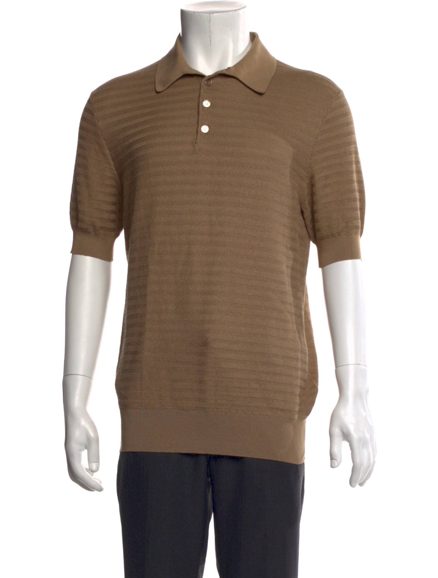 Dolce & Gabbana Silk Crew Neck Polo Shirt