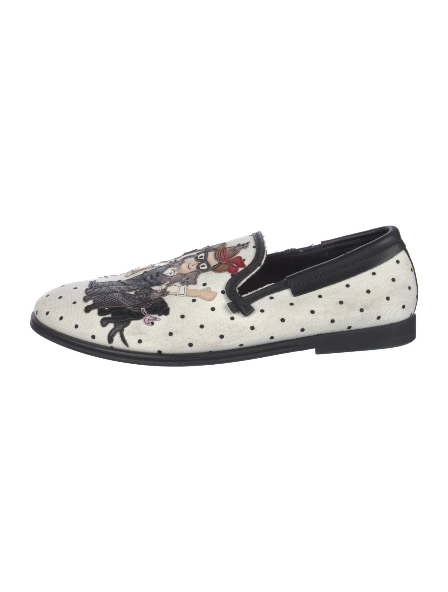 Dolce & Gabbana Canvas Printed Loafers