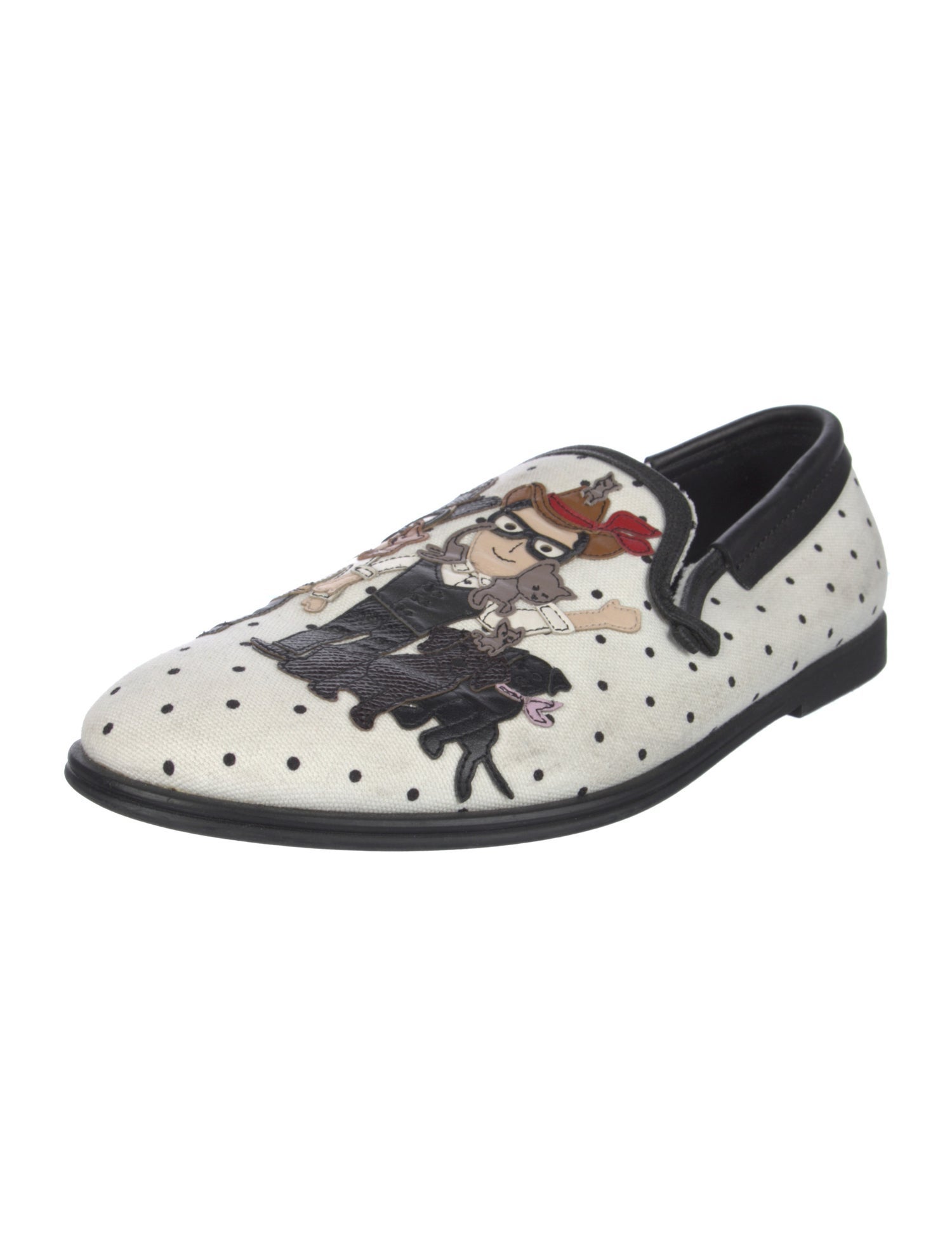Dolce & Gabbana Canvas Printed Loafers