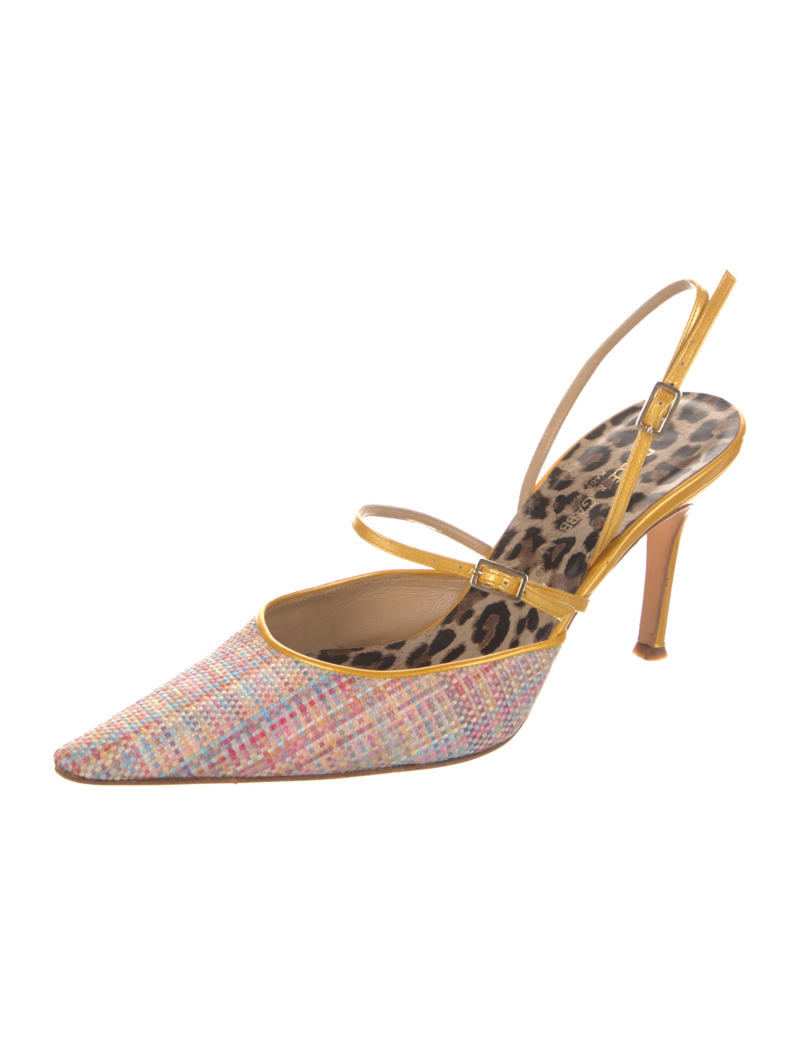 Dolce & Gabbana Patent Leather Patterned Slingback Pumps