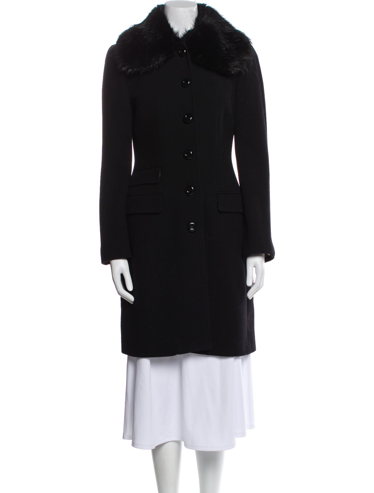 Dolce & Gabbana Virgin Wool Fur Coat