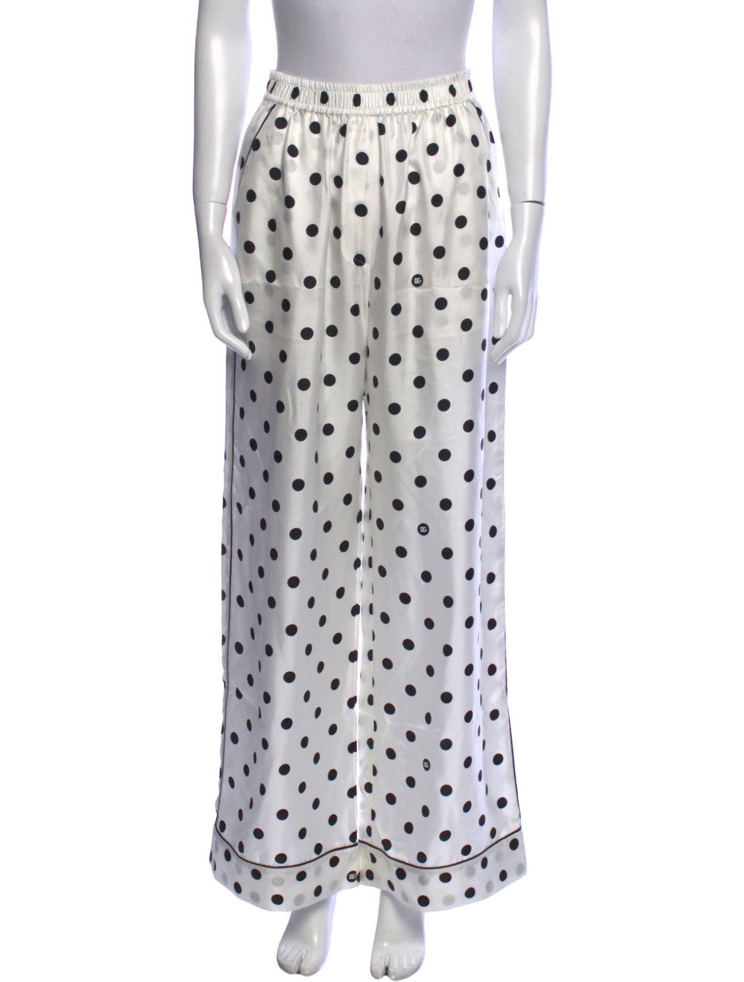 Dolce & Gabbana Silk Wide Leg Pants w/ Tags