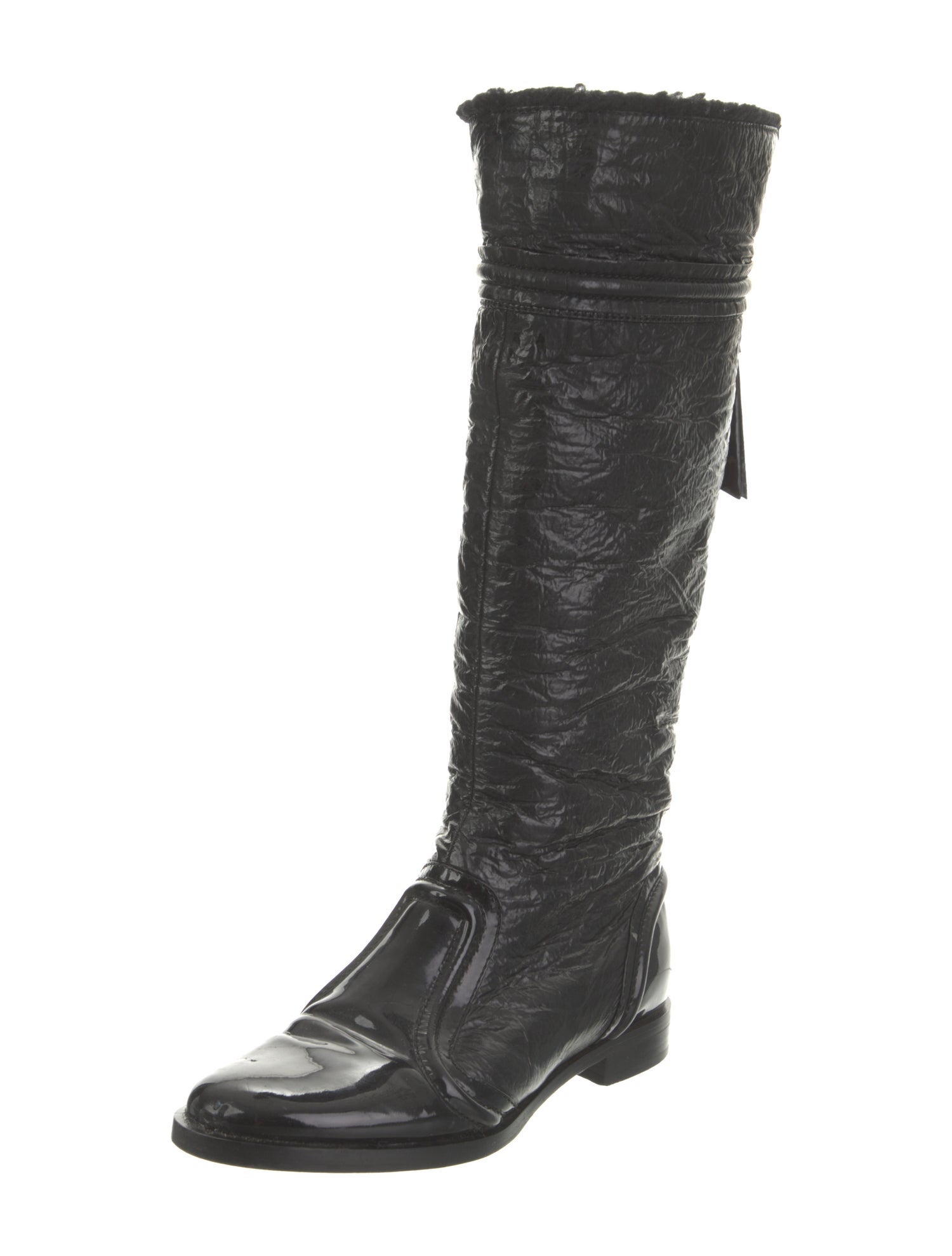 Dolce & Gabbana Patent Leather Riding Boots
