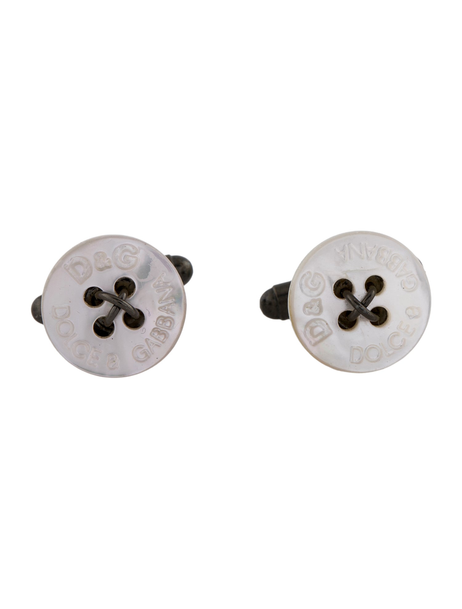 Dolce & Gabbana Vintage Mother Of Pearl Button Cufflinks