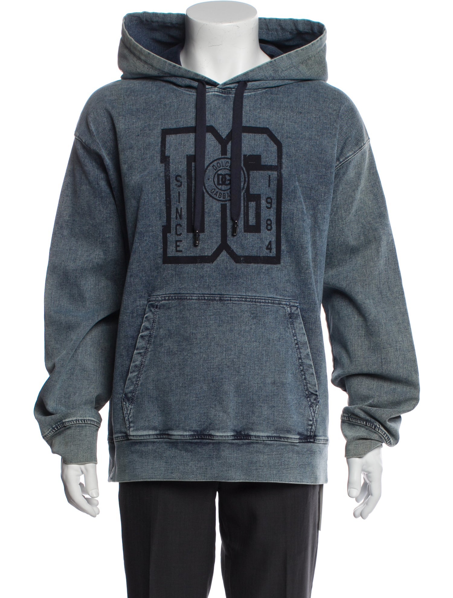 Dolce & Gabbana Graphic Print V-Neck Hoodie