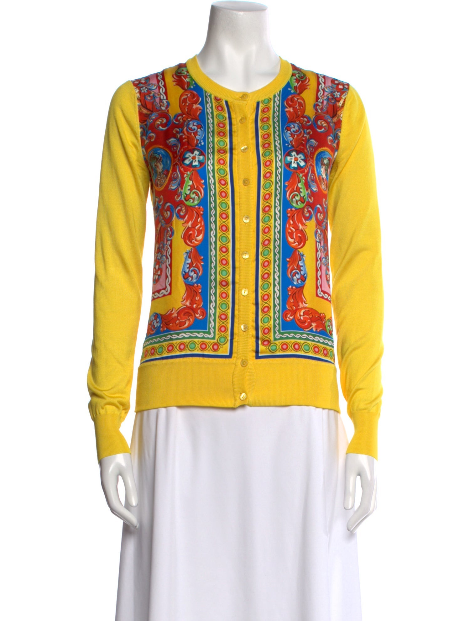 Dolce & Gabbana Silk Printed Sweater