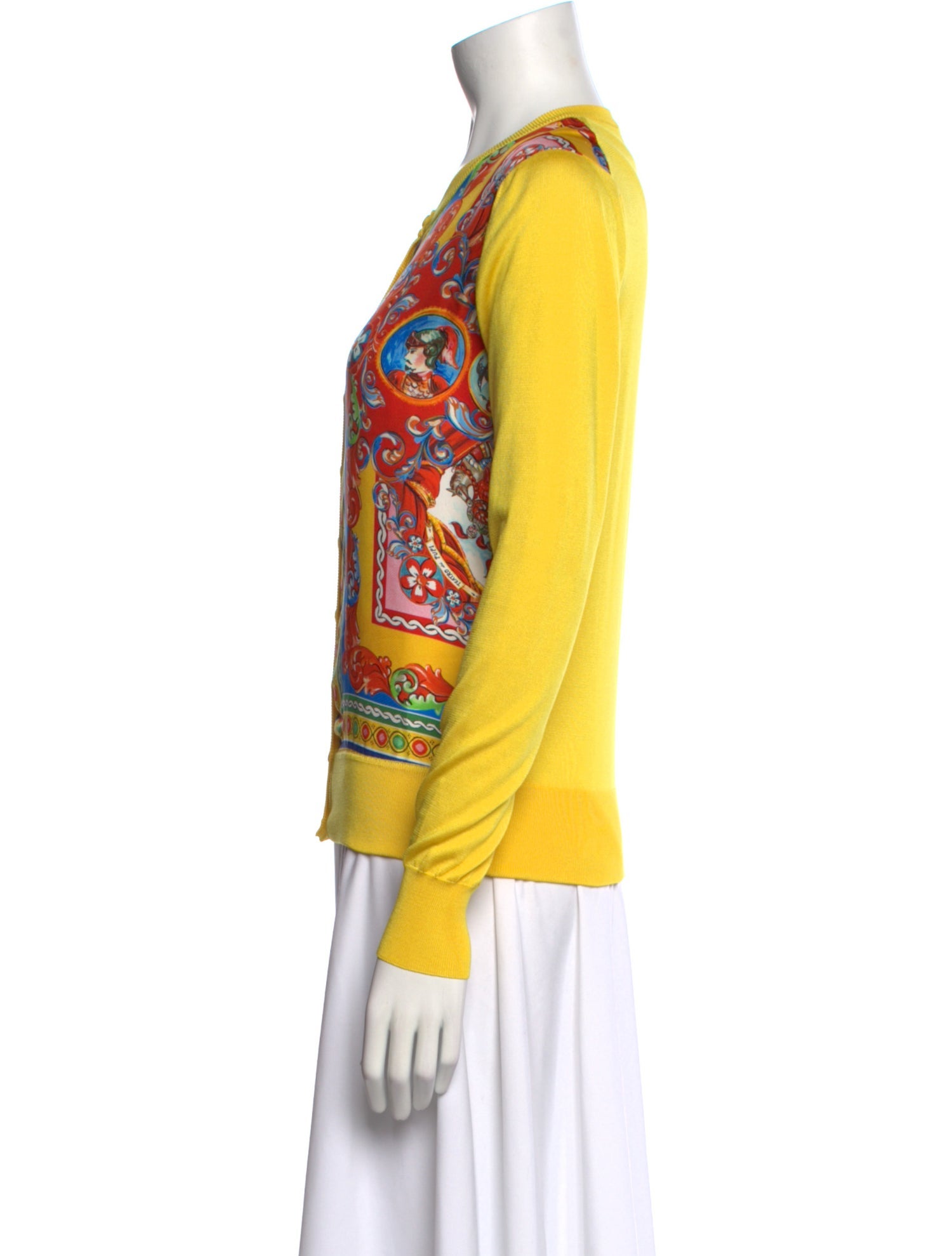 Dolce & Gabbana Silk Printed Sweater