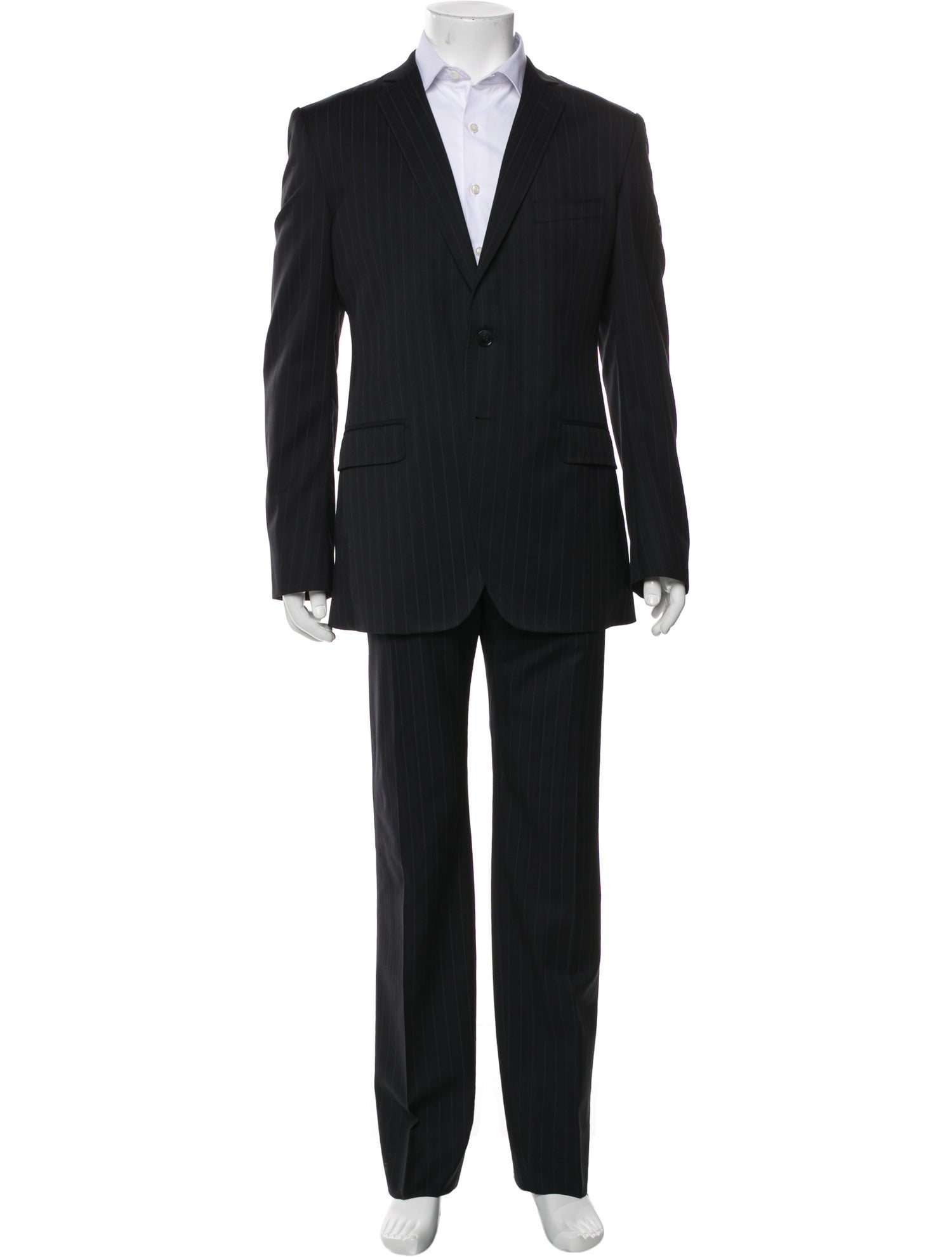 Dolce & Gabbana Striped Virgin Wool Two Piece Suit Set