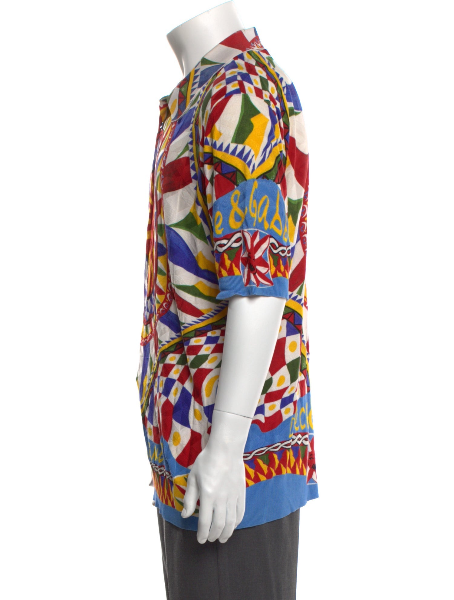 Dolce & Gabbana Silk Printed Polo Shirt