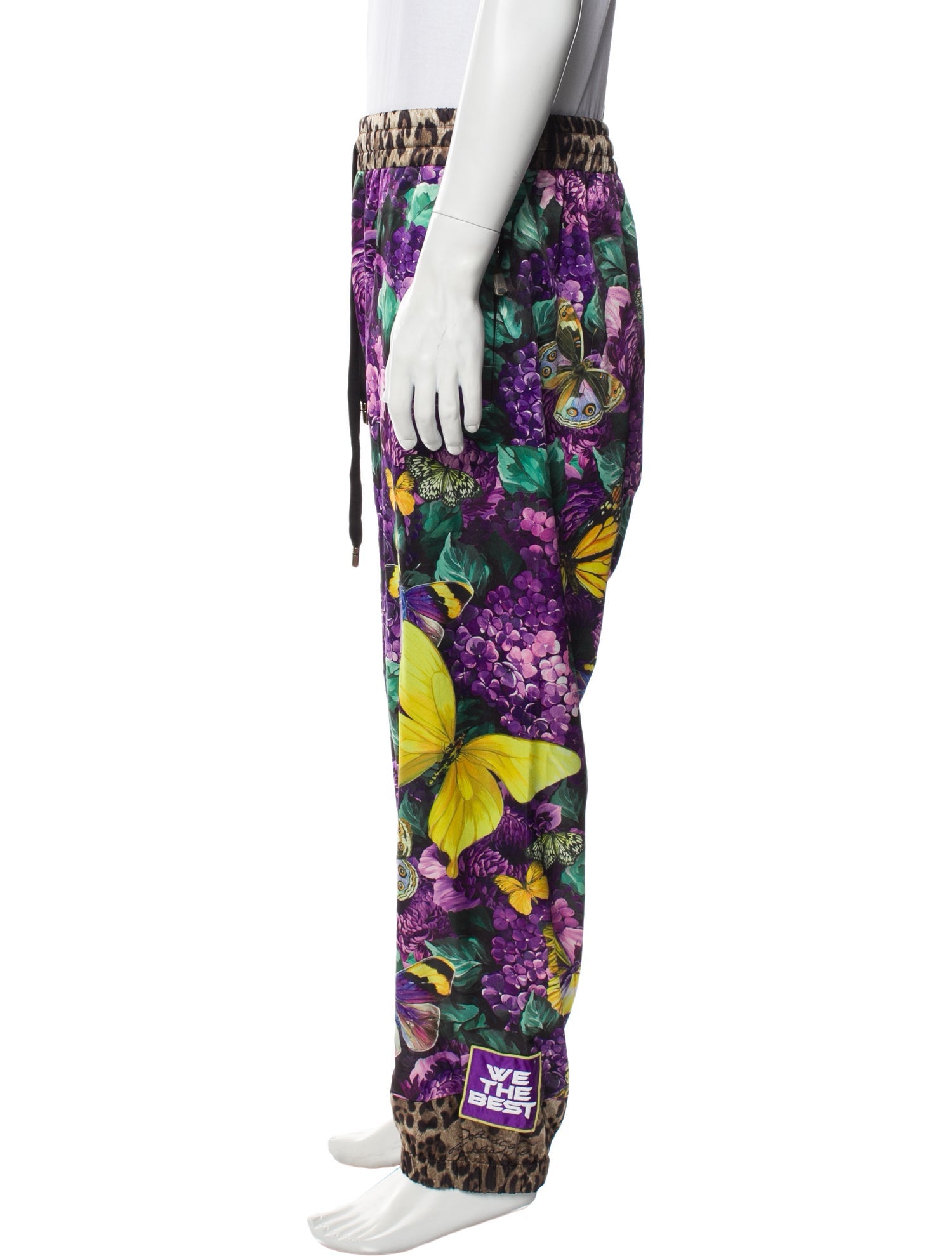 Dolce & Gabbana x Khaled Khaled Floral Print Embroidered Accent Pajama Bottoms w/ Tags