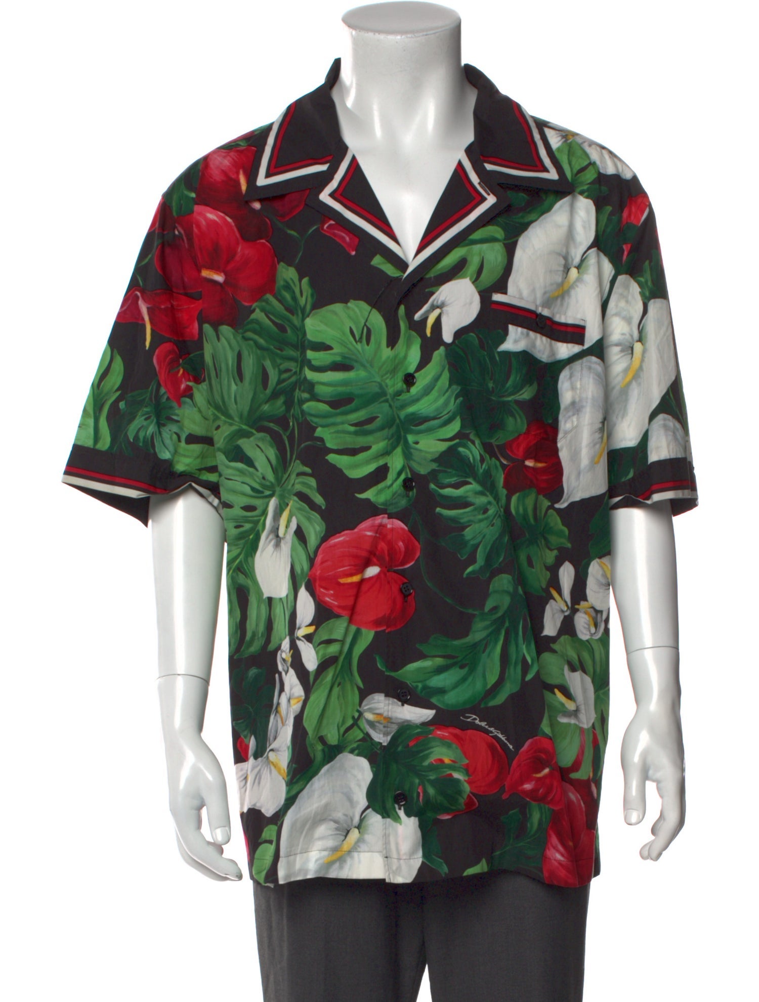 Dolce & Gabbana Floral Print Short Sleeve Shirt
