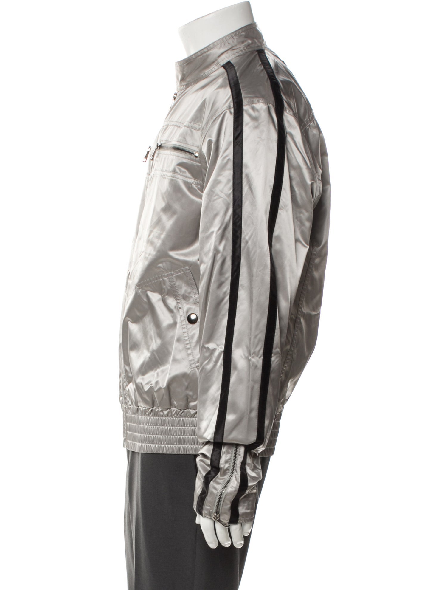 Dolce & Gabbana Signature Logo Striped Windbreaker