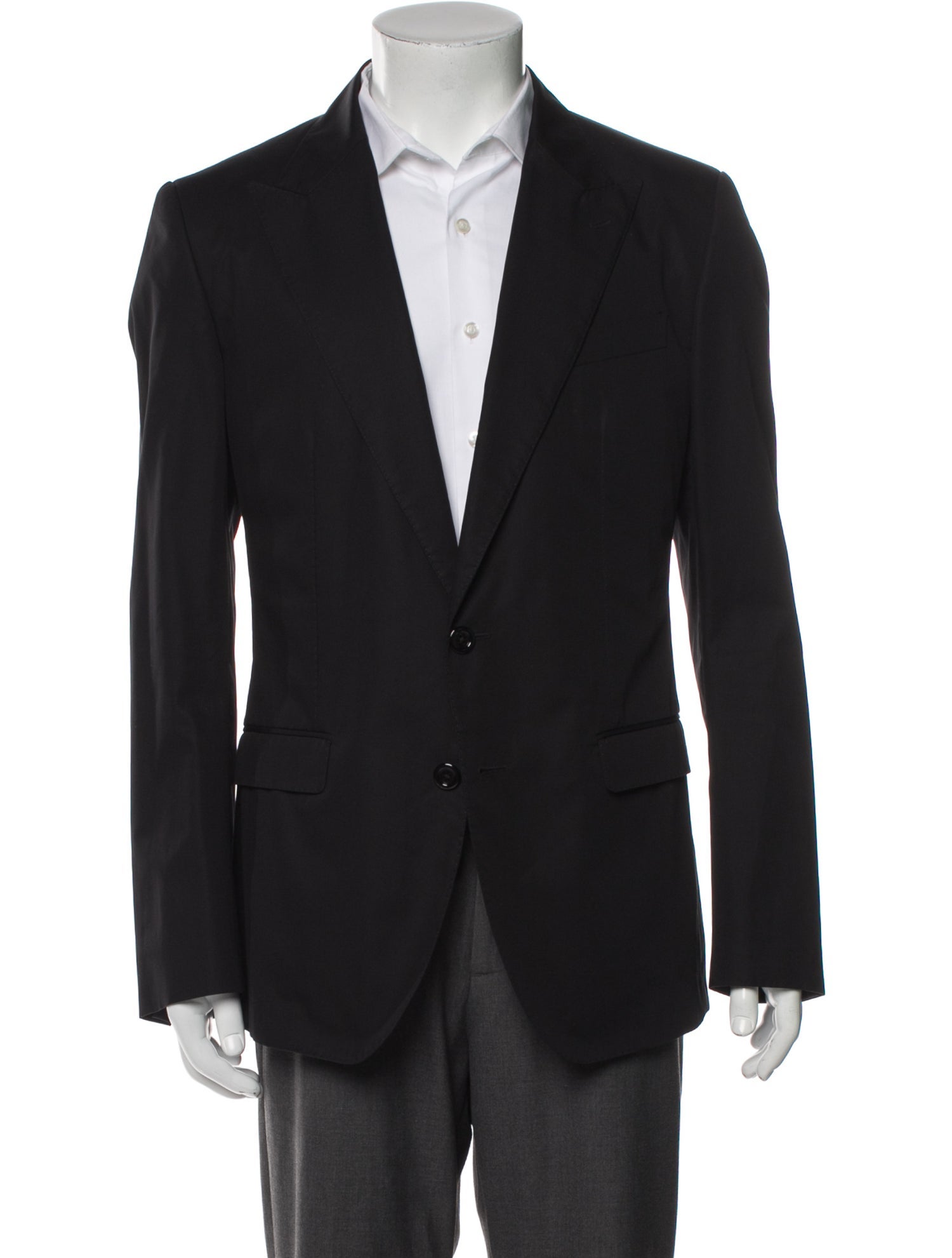 Dolce & Gabbana Men's Black Cotton Silk Lined Blazer