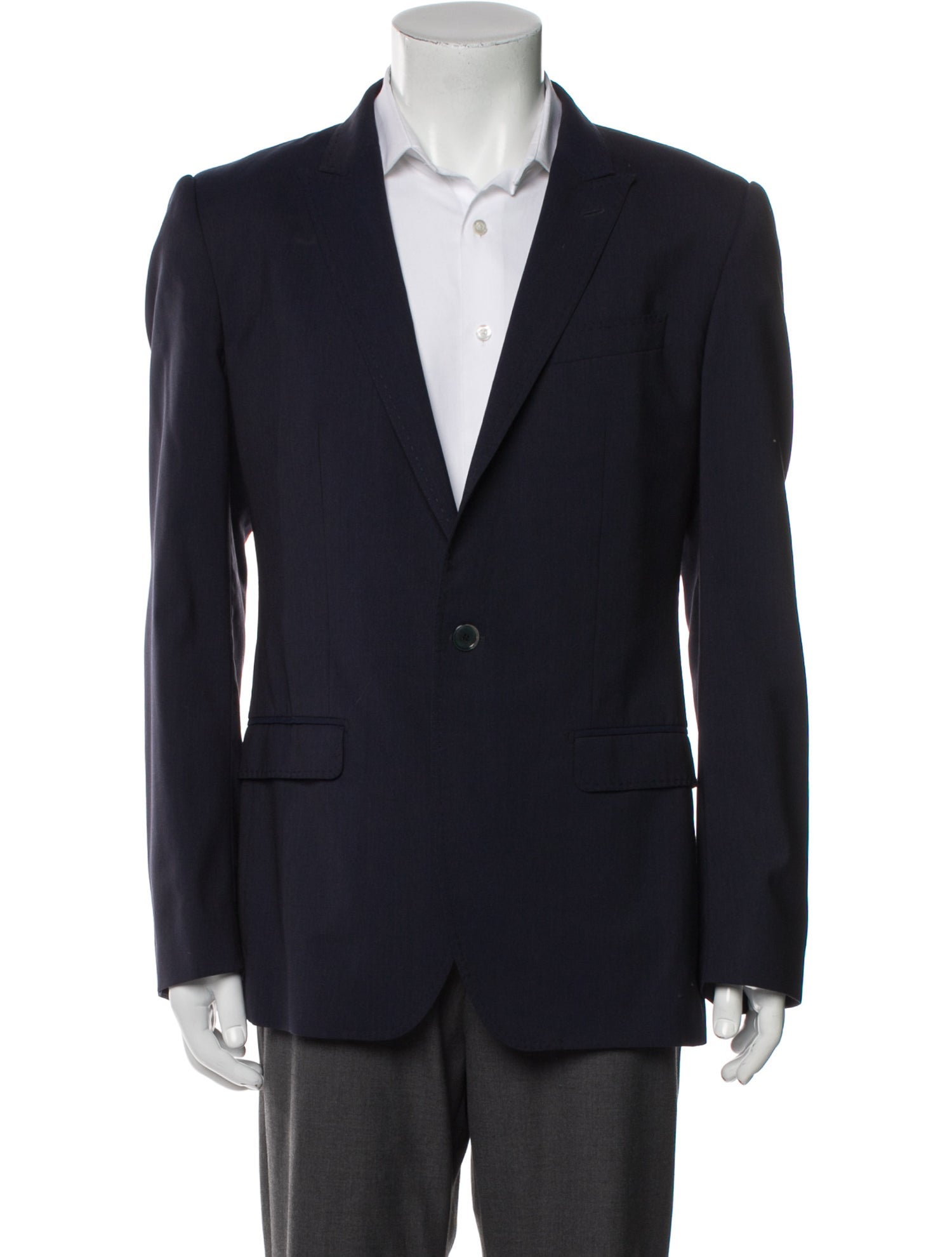 Dolce & Gabbana Men's Blue Wool Blend Blazer