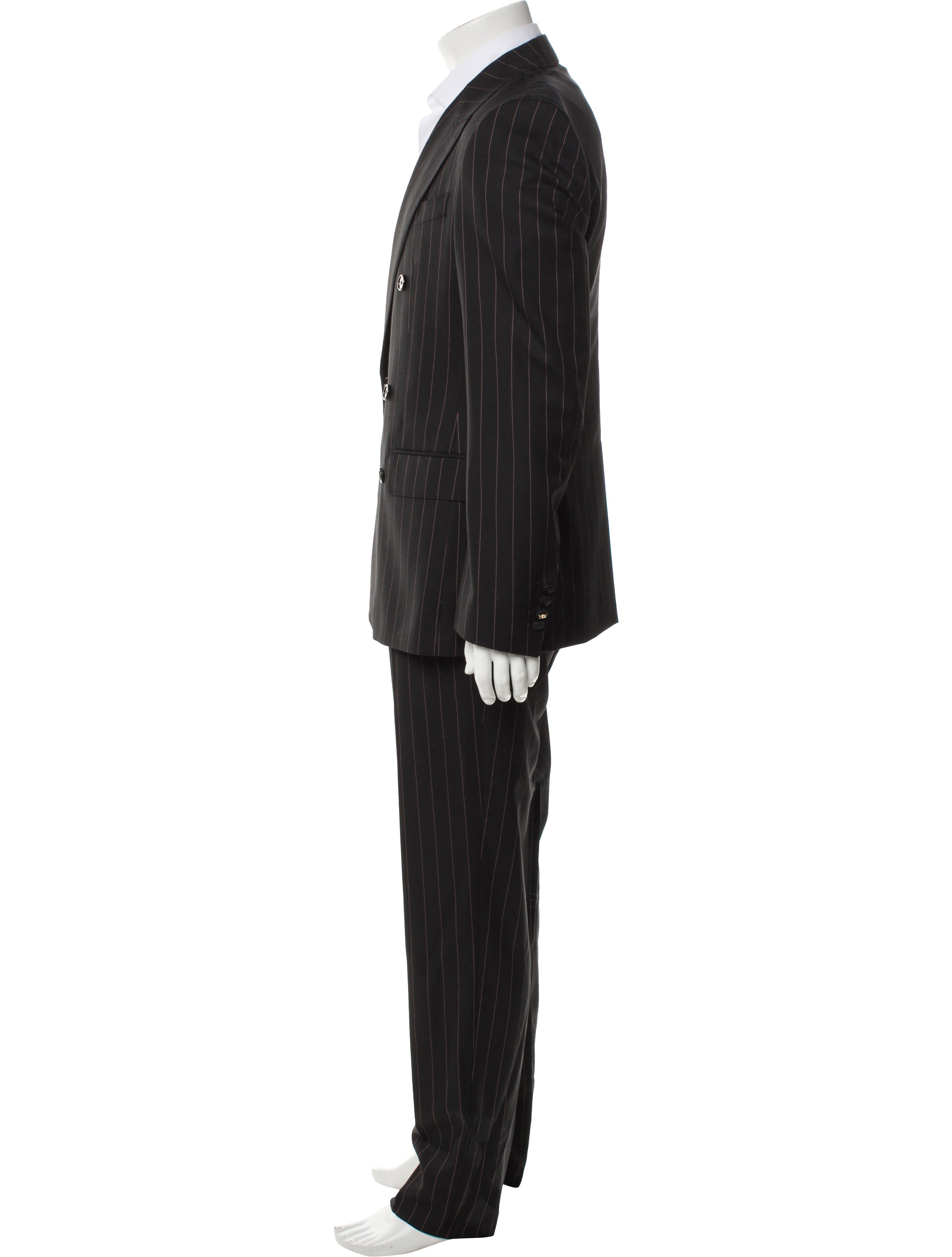 Dolce & Gabbana Virgin Wool Striped Two-Piece Suit