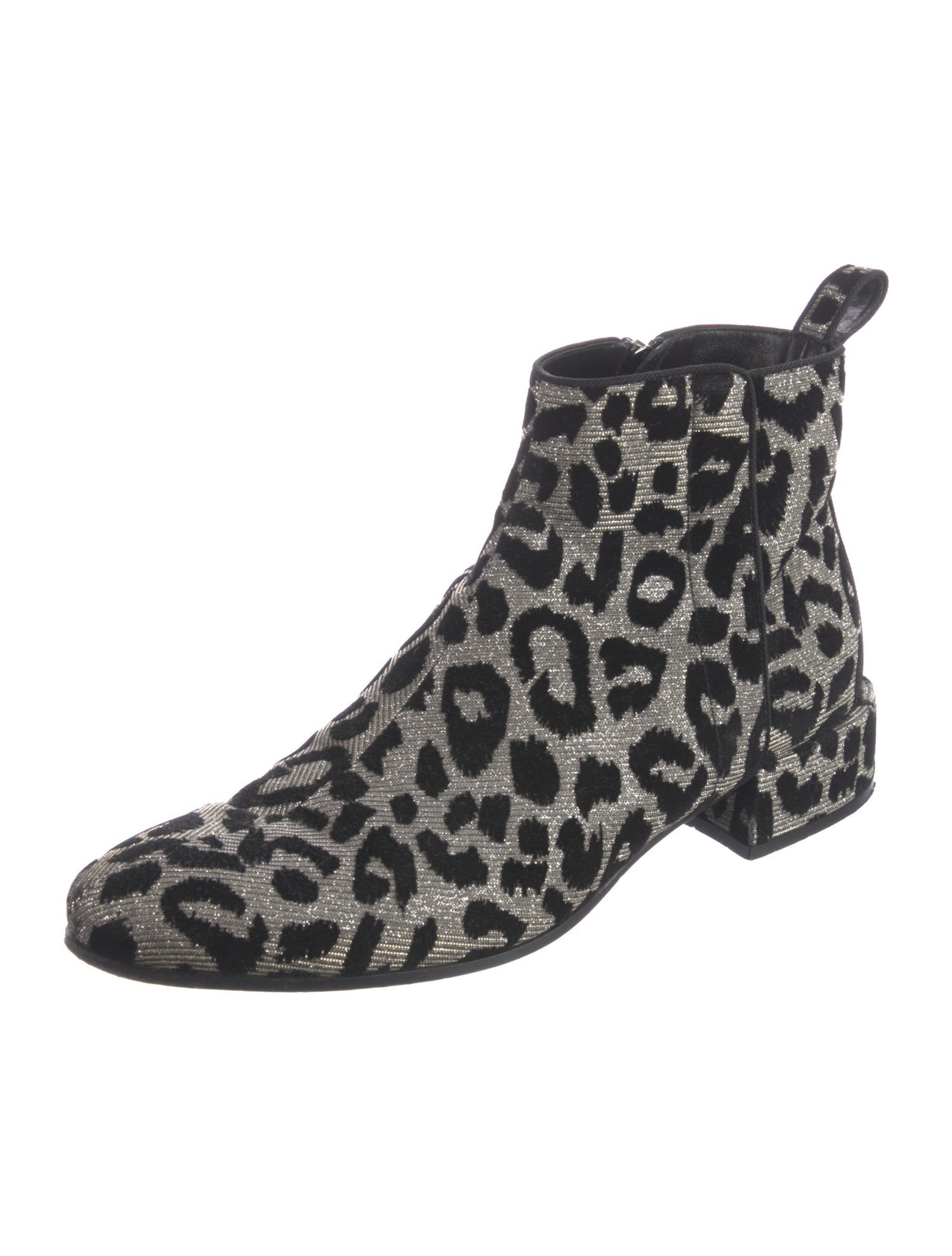 Dolce & Gabbana Animal Print Glitter Accents Boots