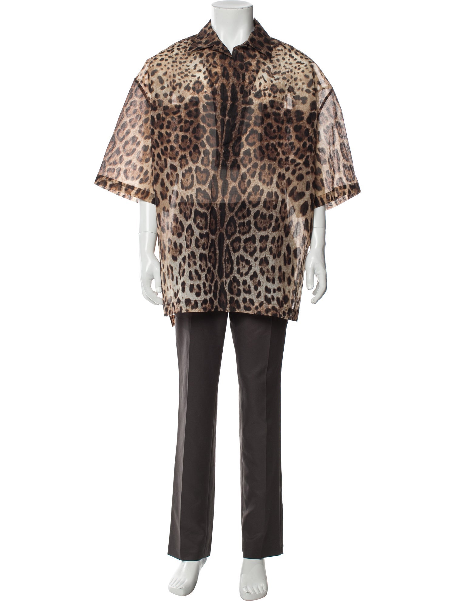 Dolce & Gabbana Animal Print Short Sleeve Shirt