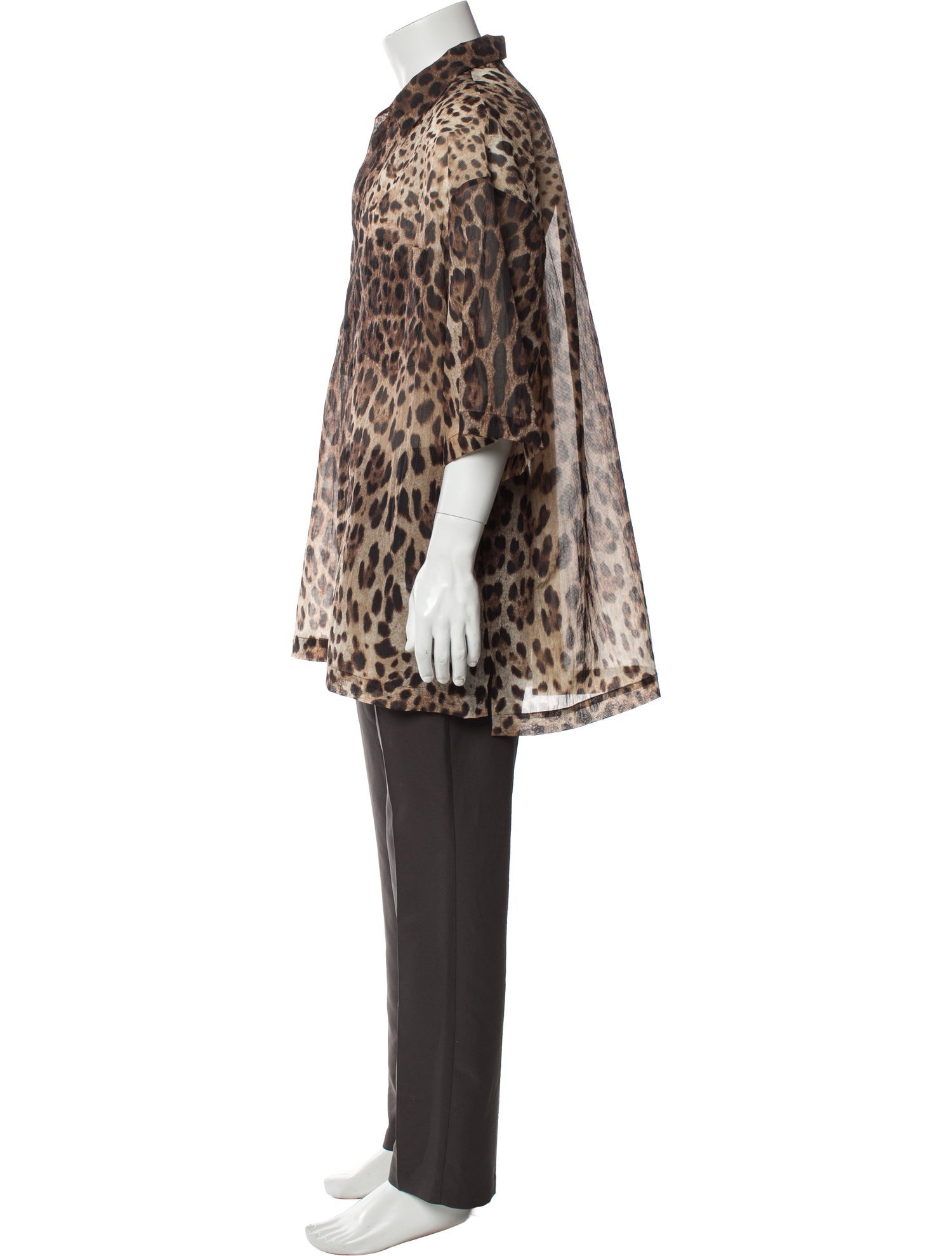 Dolce & Gabbana Animal Print Short Sleeve Shirt