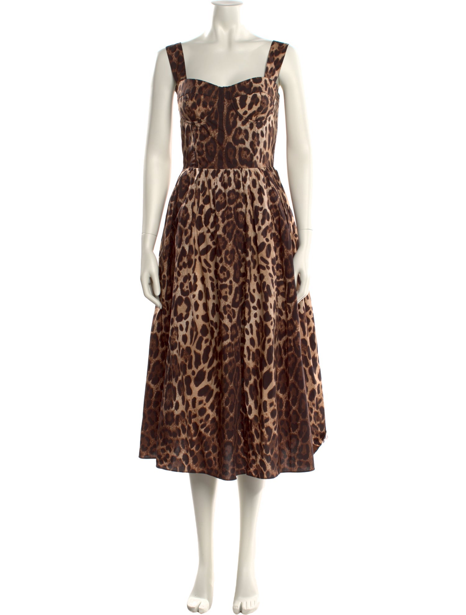 Dolce & Gabbana Animal Print Midi Length Dress