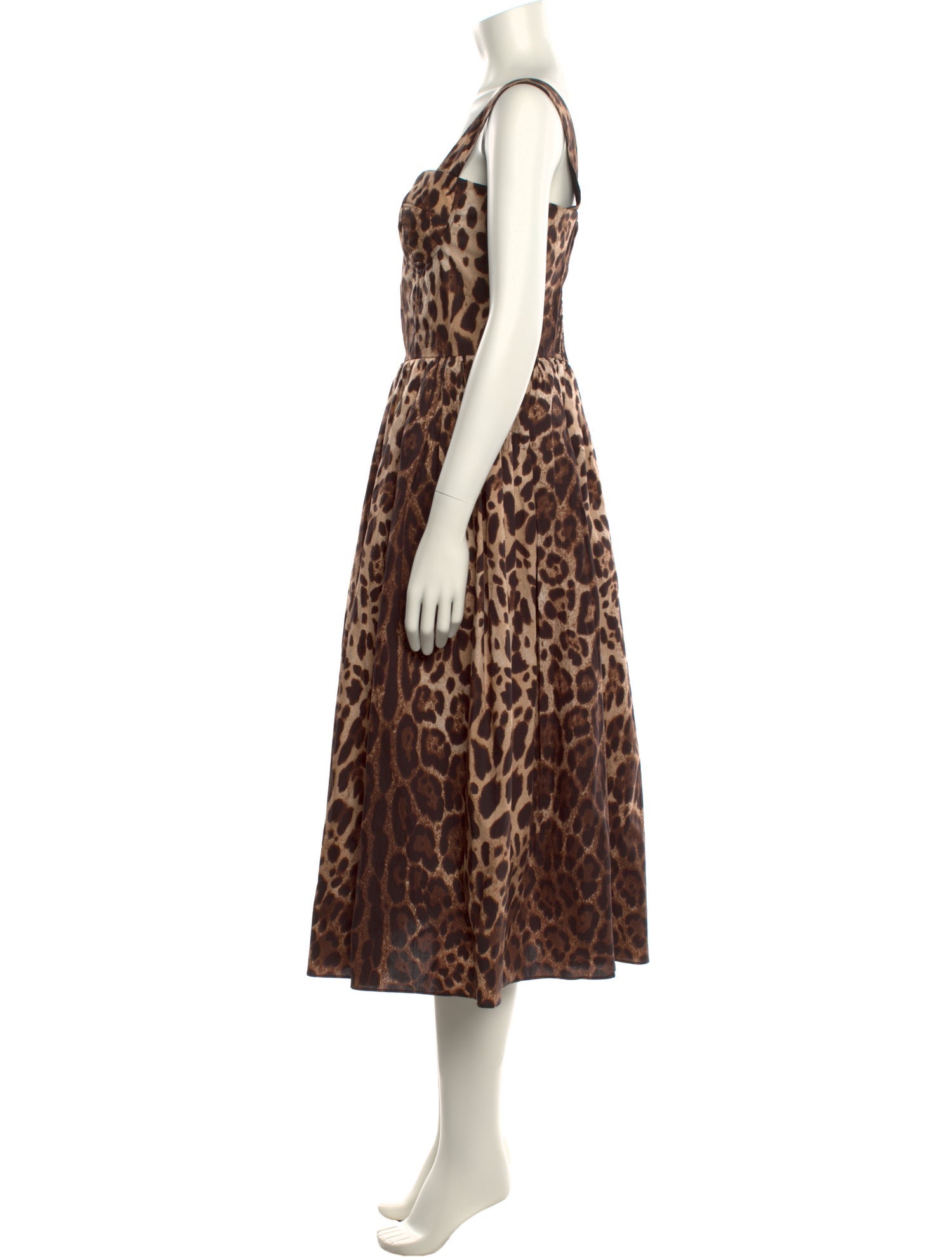 Dolce & Gabbana Animal Print Midi Length Dress