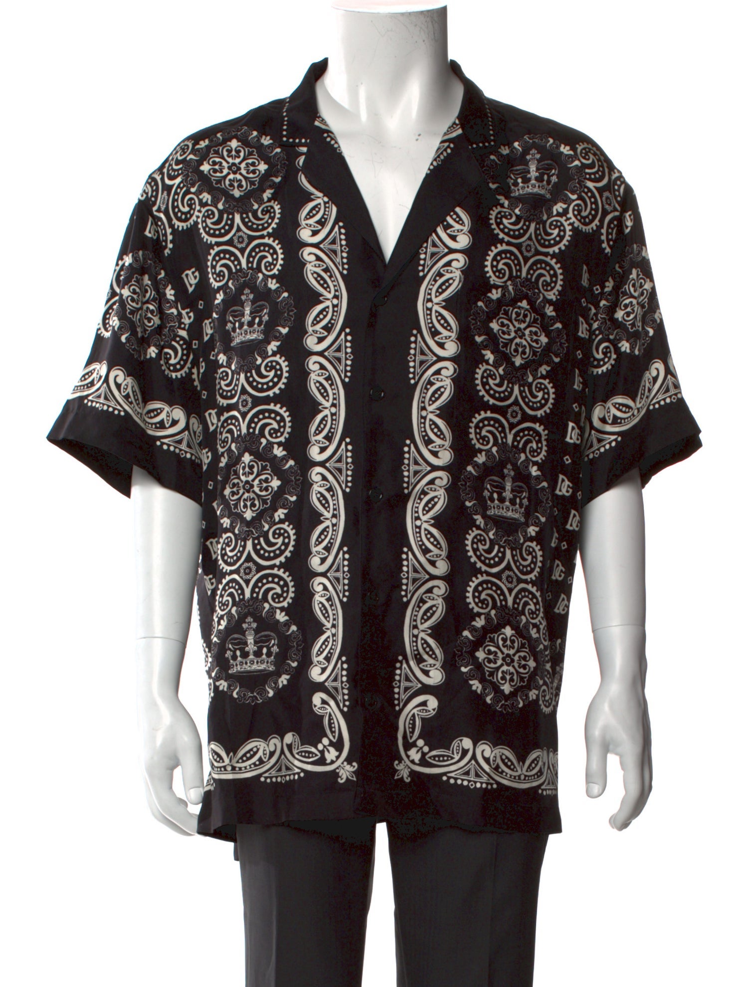 Dolce & Gabbana Silk Paisley Print Shirt