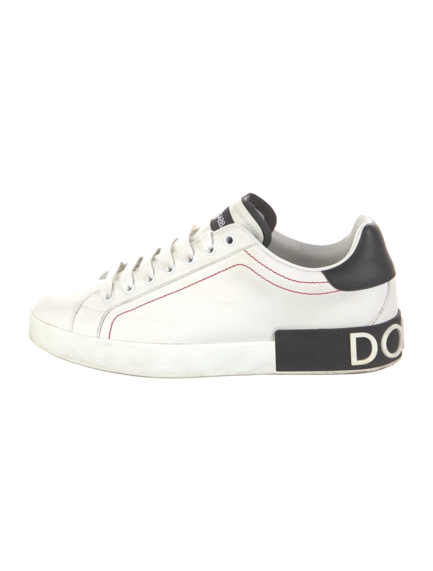 Dolce & Gabbana Leather Printed Sneakers