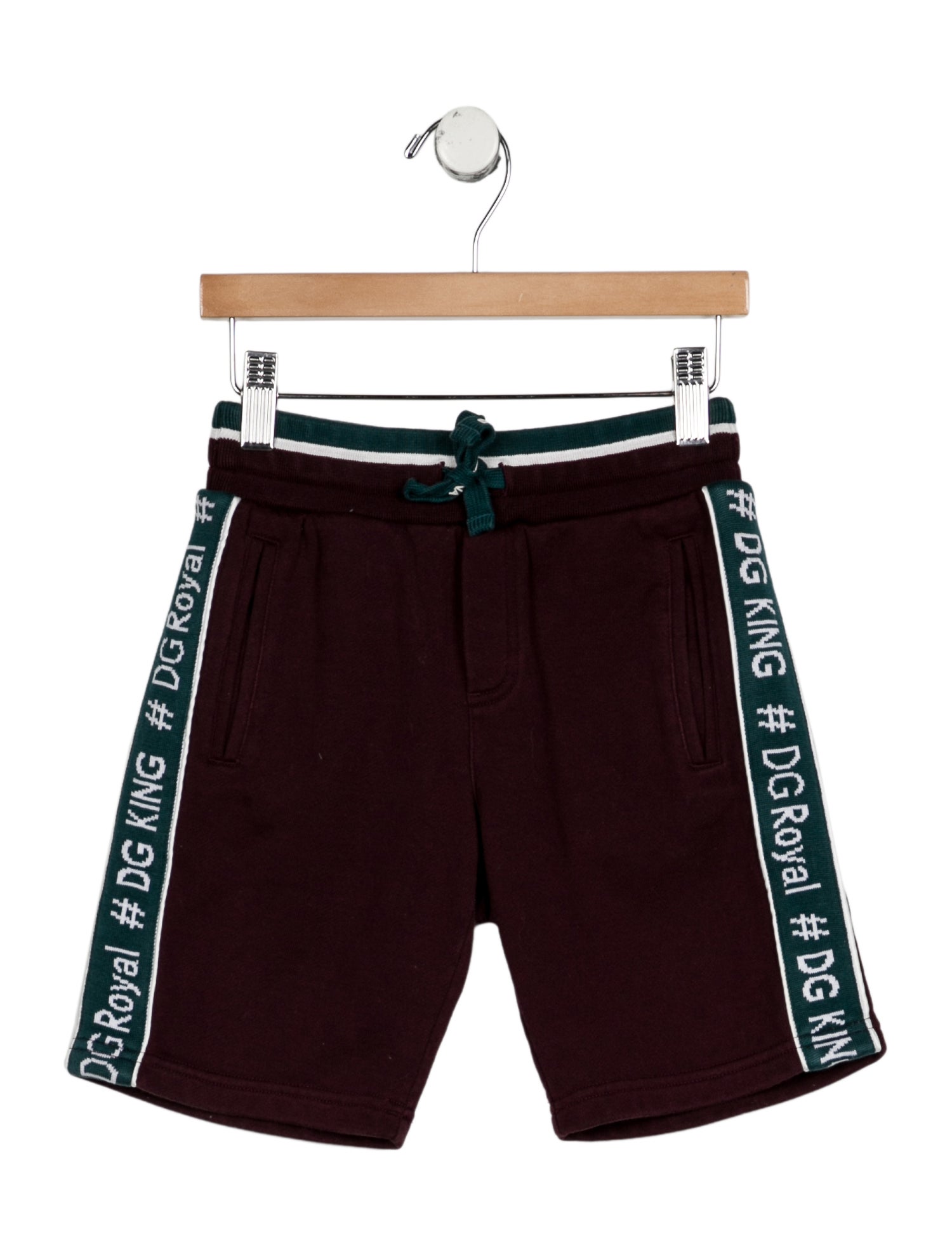 Dolce & Gabbana Kid Boys Logo Pattern Elastic Waist Shorts.