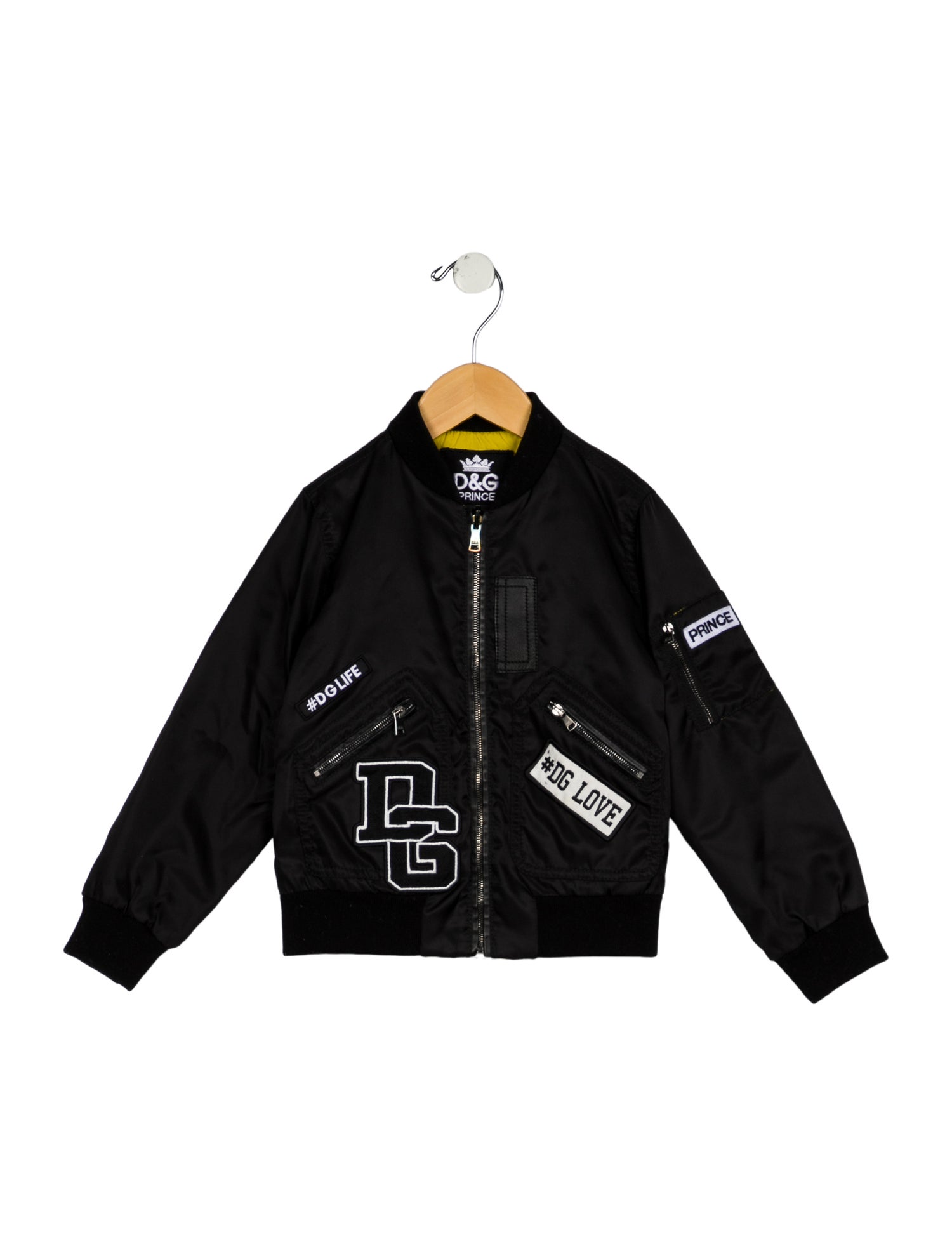 Dolce & Gabbana Boy's Embroidered Patch Bomber Jacket