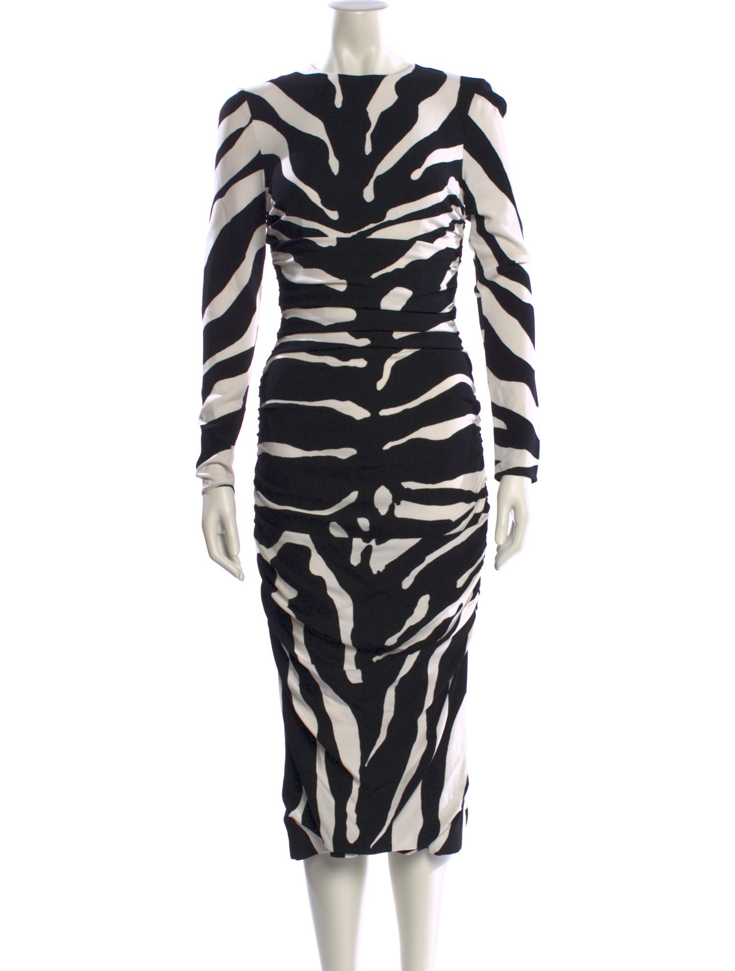 Dolce & Gabbana Animal Print Midi Length Dress