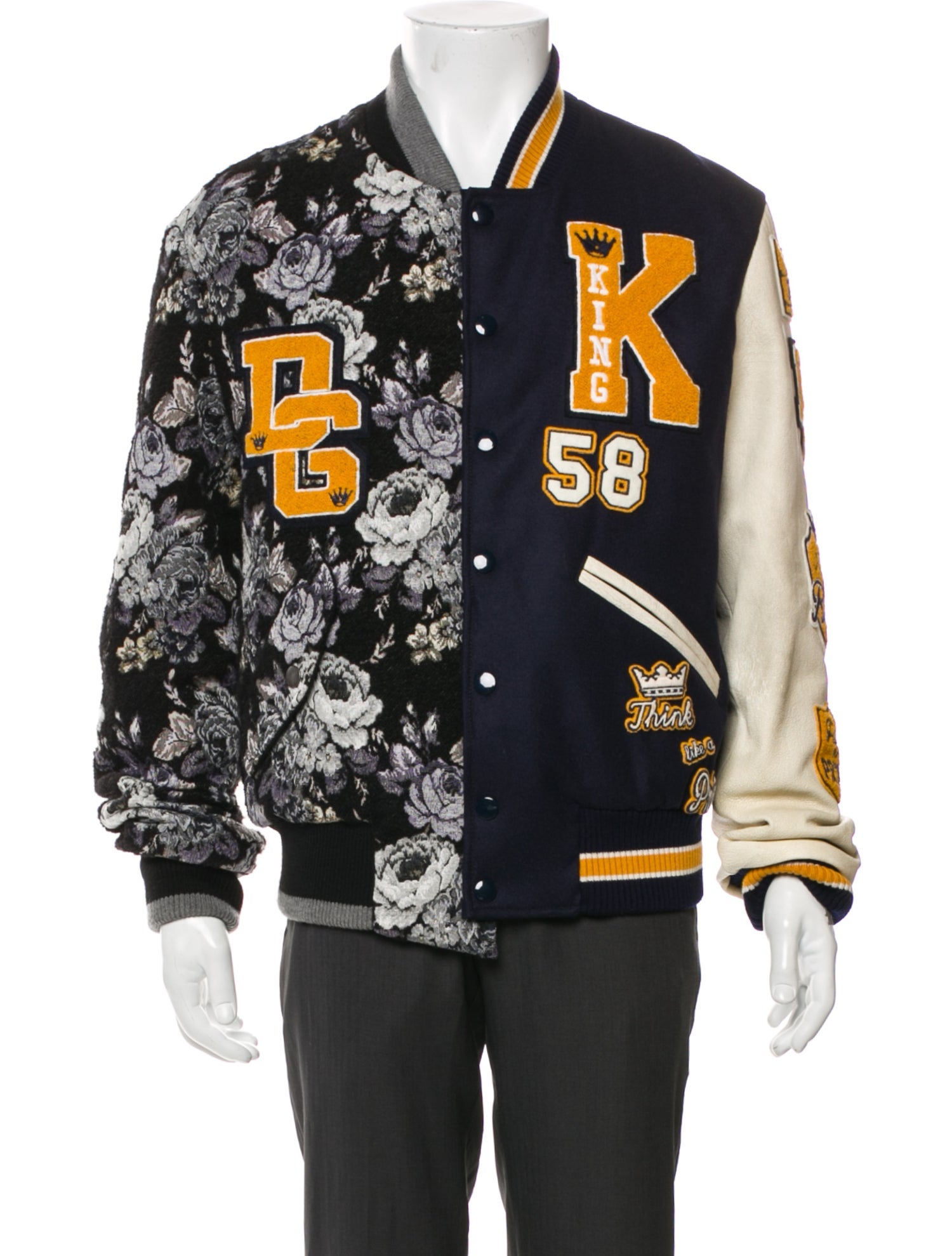 Dolce & Gabbana Graphic Print Varsity Jacket
