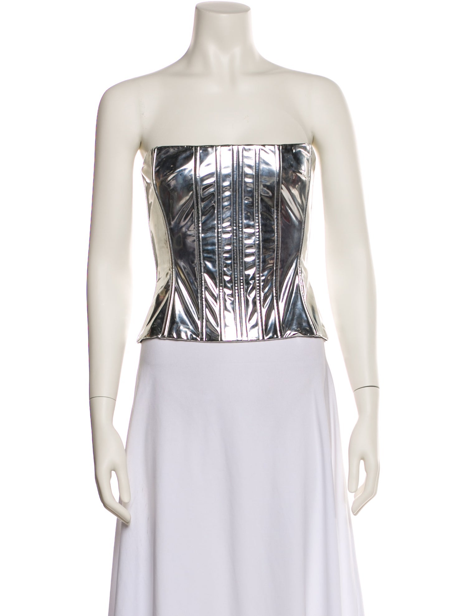 Dolce & Gabbana Printed Strapless Crop Top